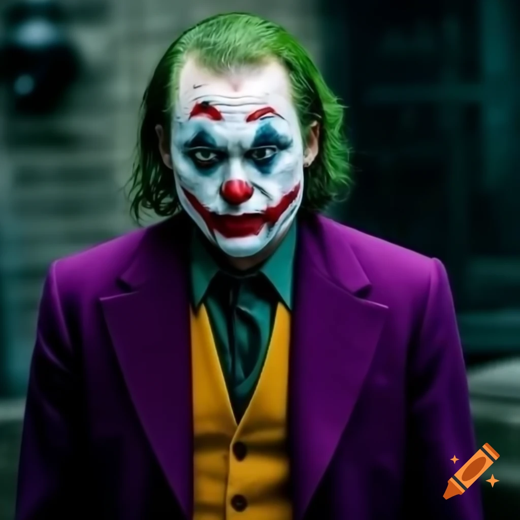Heath Ledger's Joker character laughing in The Dark Knight
