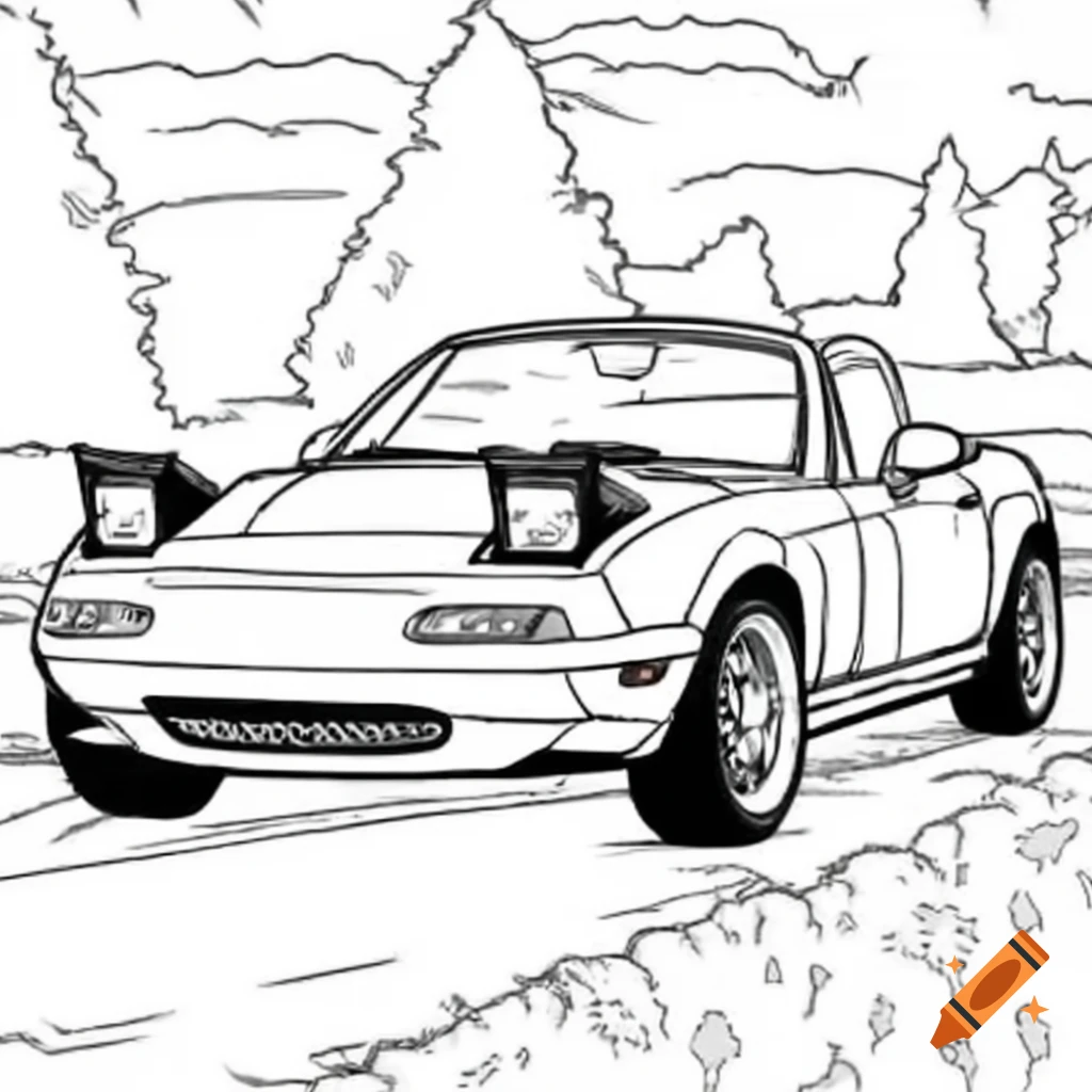 Mazda Miata NA coloring page