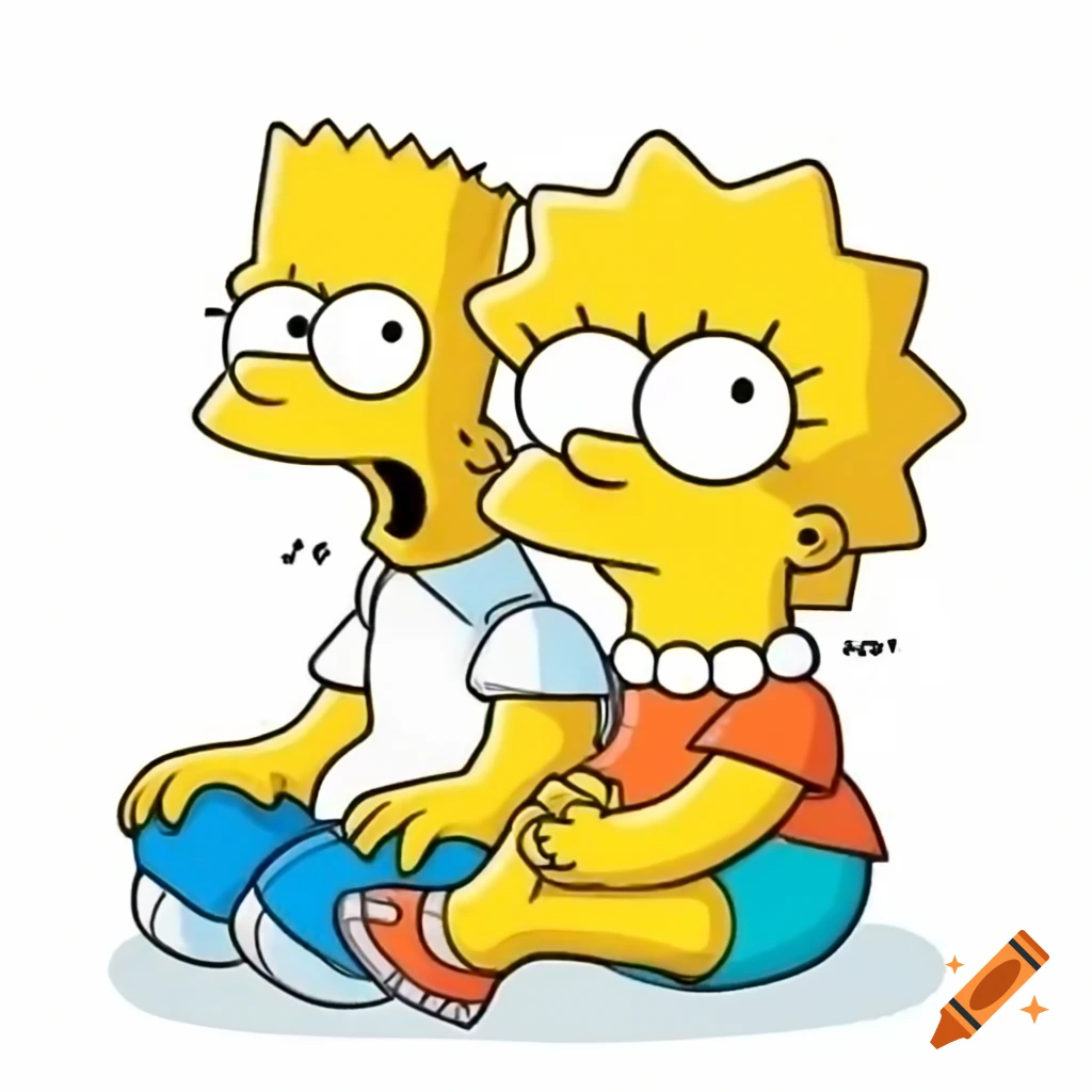 Lisa Simpson mascot comforting a scared boy