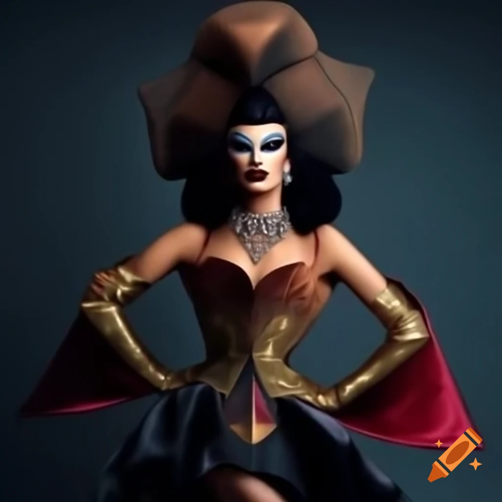 Mistress Maven's avant-garde ensemble from RuPaul's Drag Race with sculptural bodice
