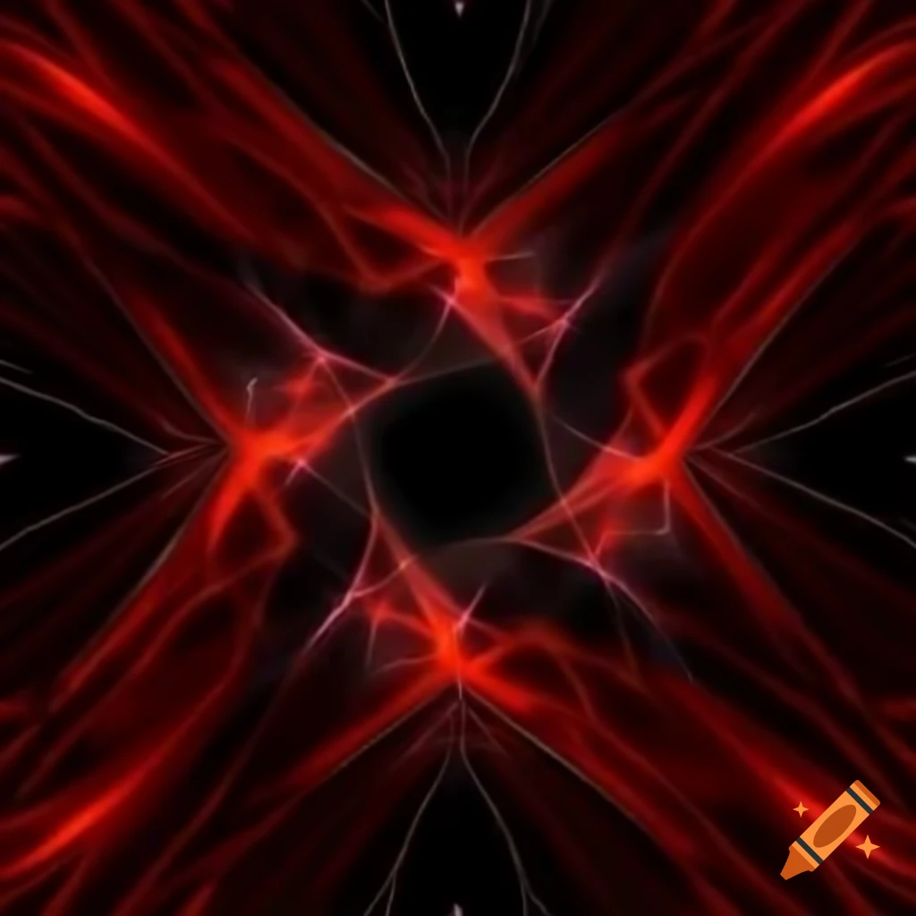 Abstract domain expansion magical realm with red and black parallel lines