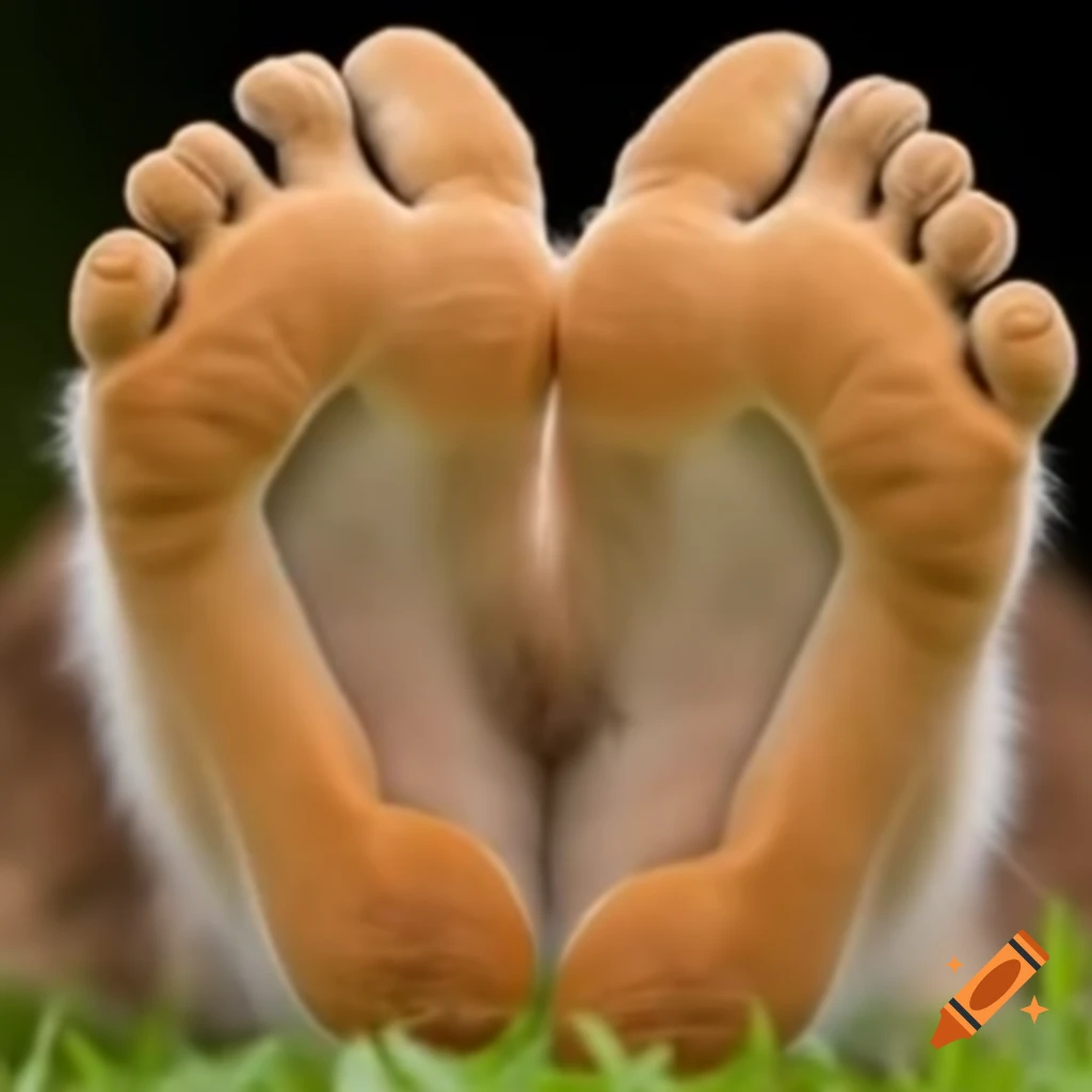 Close-up of Nesquik Bunny's big brown feet