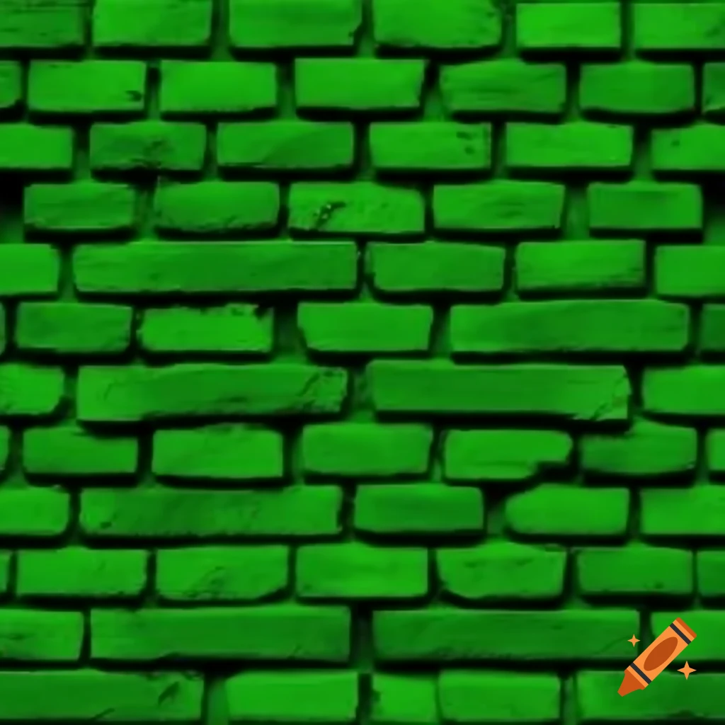 Seamless green brick wall texture