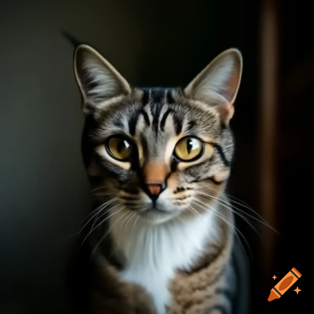 Cat sitting comfortably