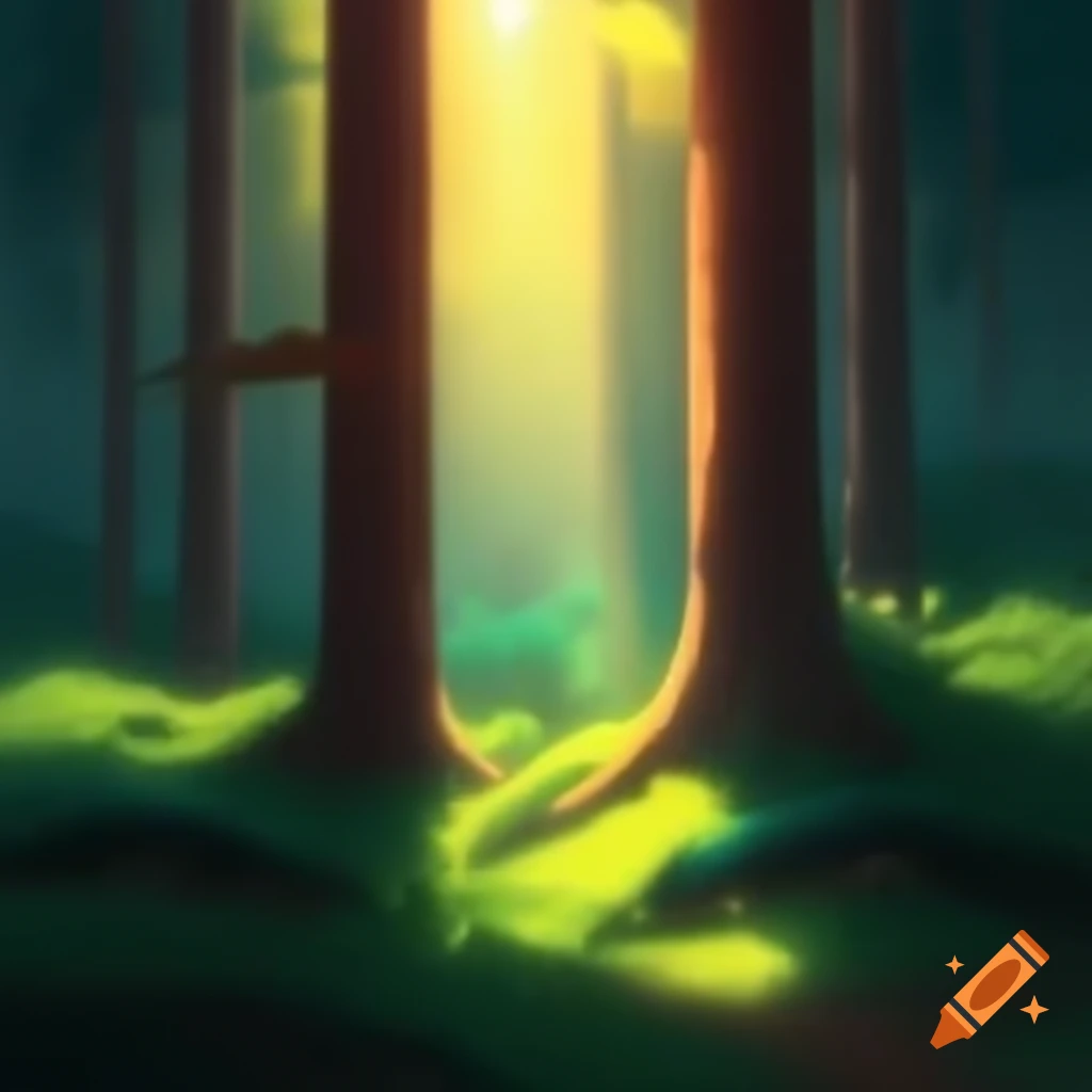 Misty wispy forest imagery