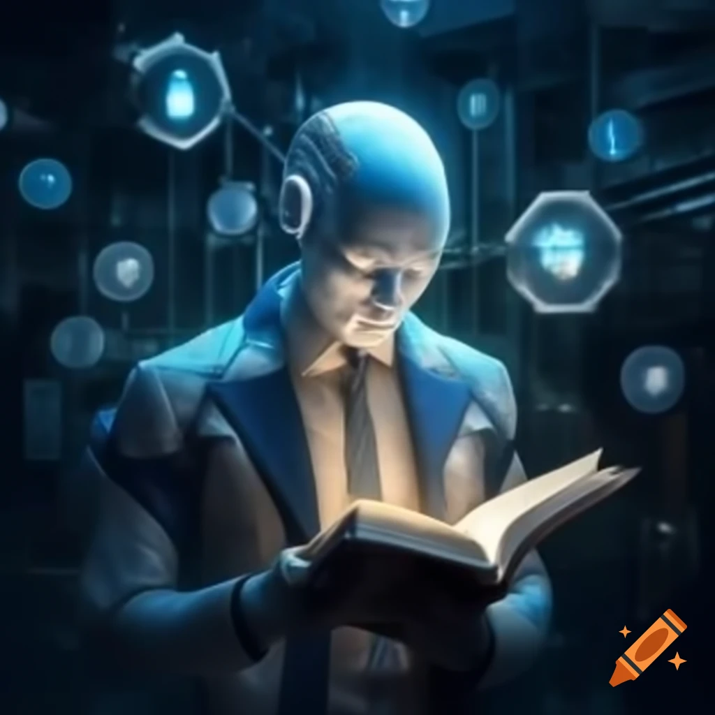 Person reading product description for AI-related product