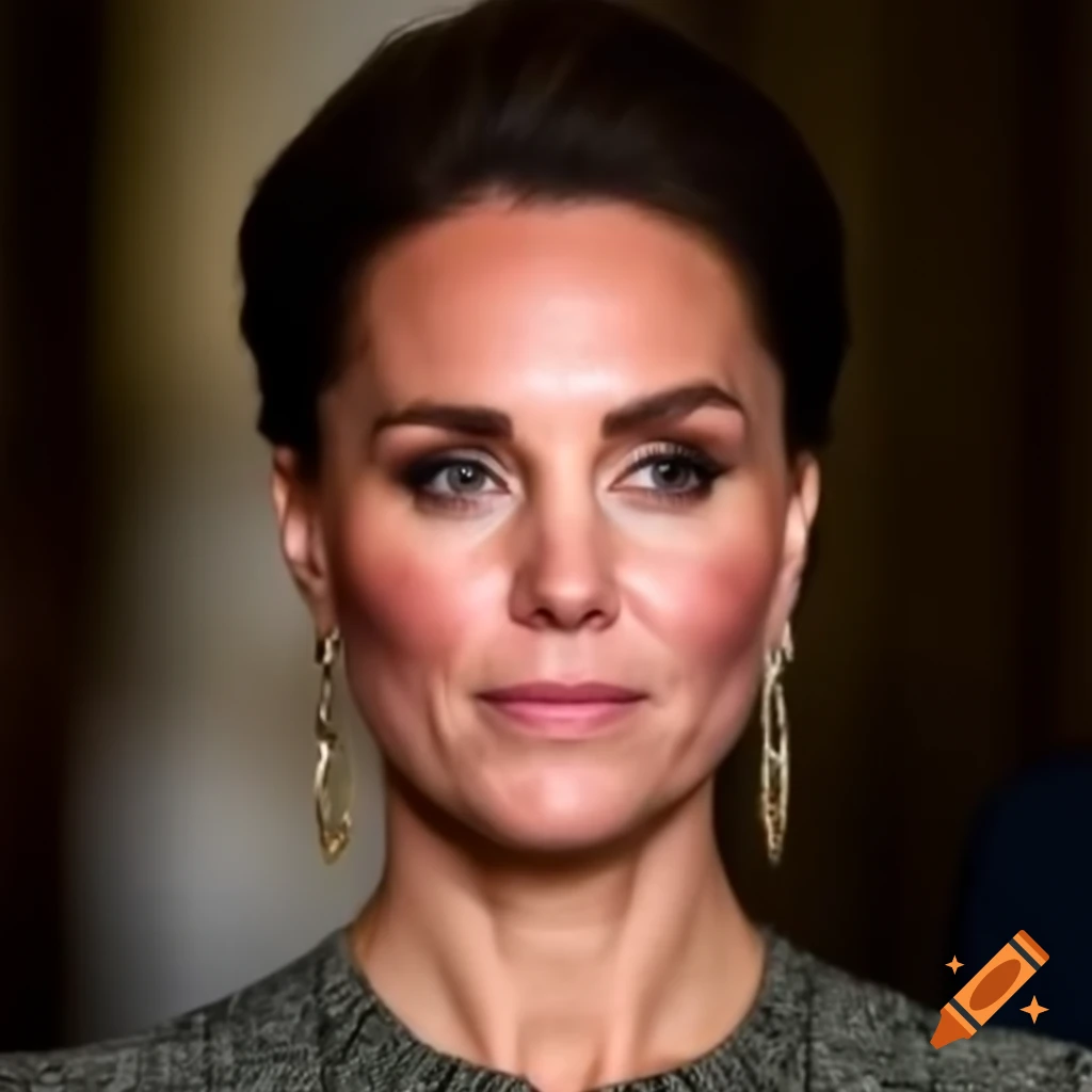 Catherine Middleton with chic pixie cut featuring shaved sides and textured top