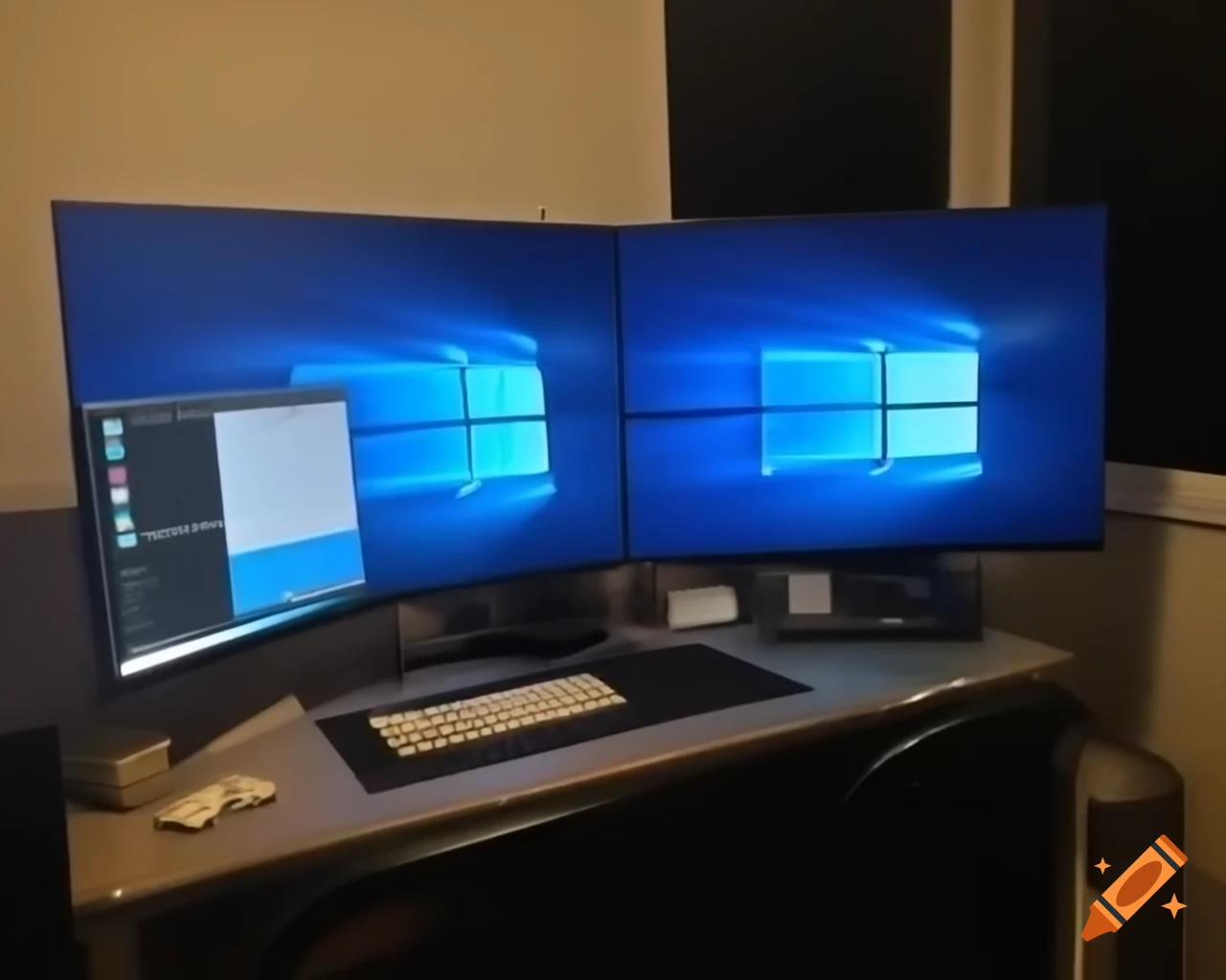 Windows 10 installation screen on desktop PC