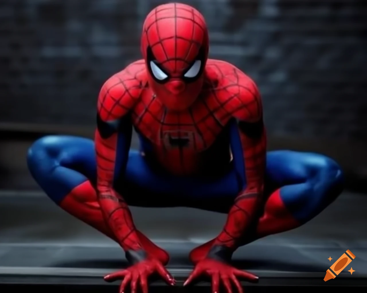 Spiderman in full body pose