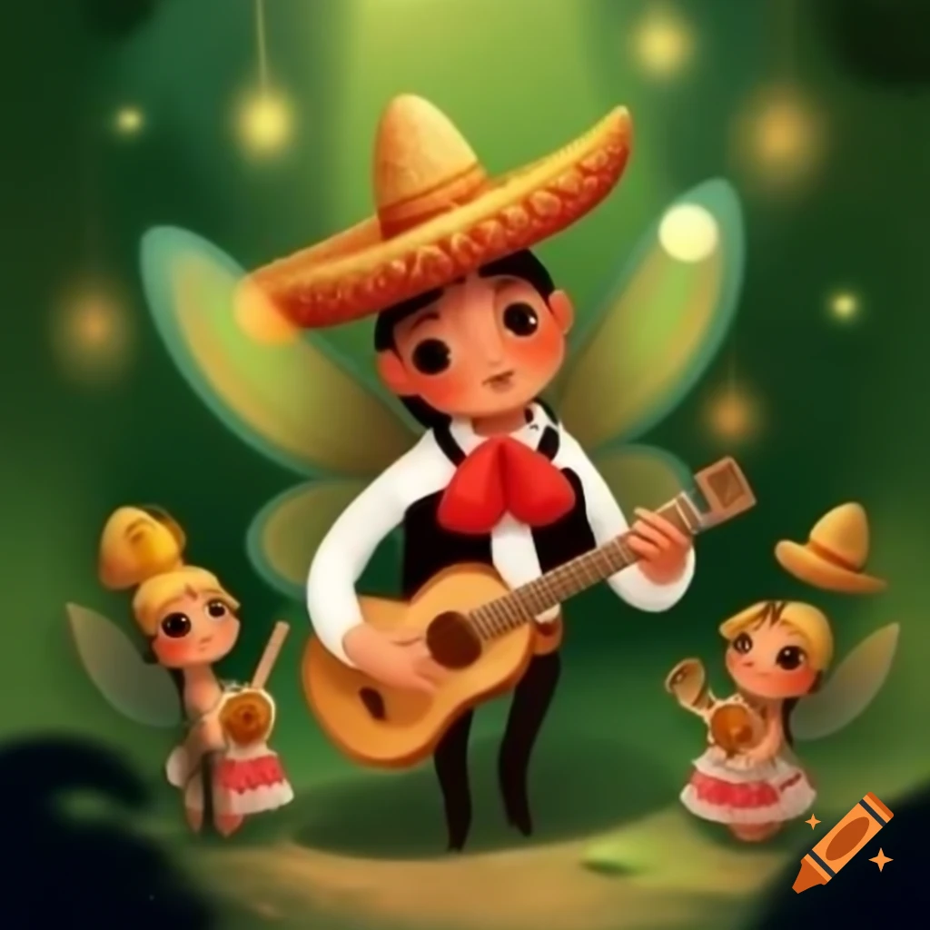 Mariachi band featuring tiny winged fairies