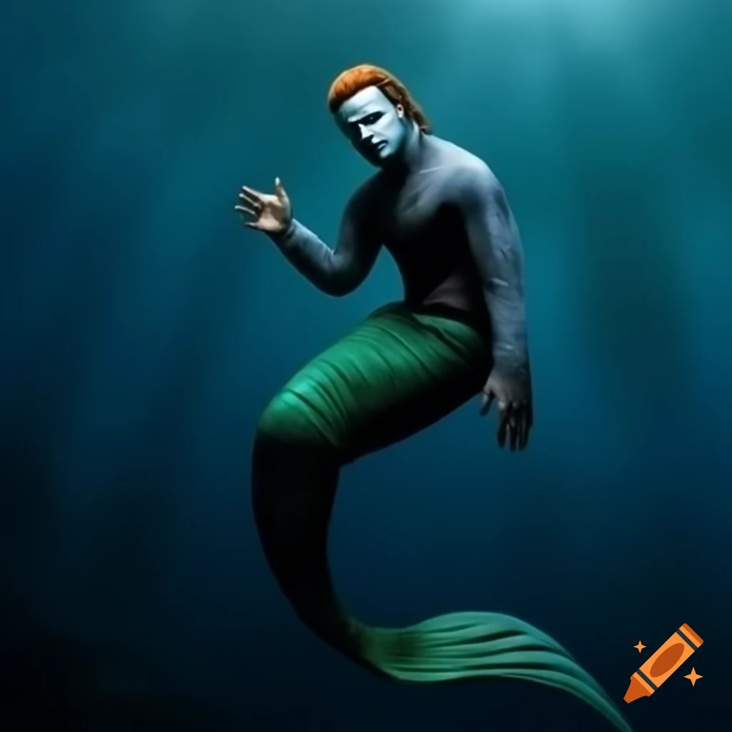 Mermaid character inspired by Michael Myers