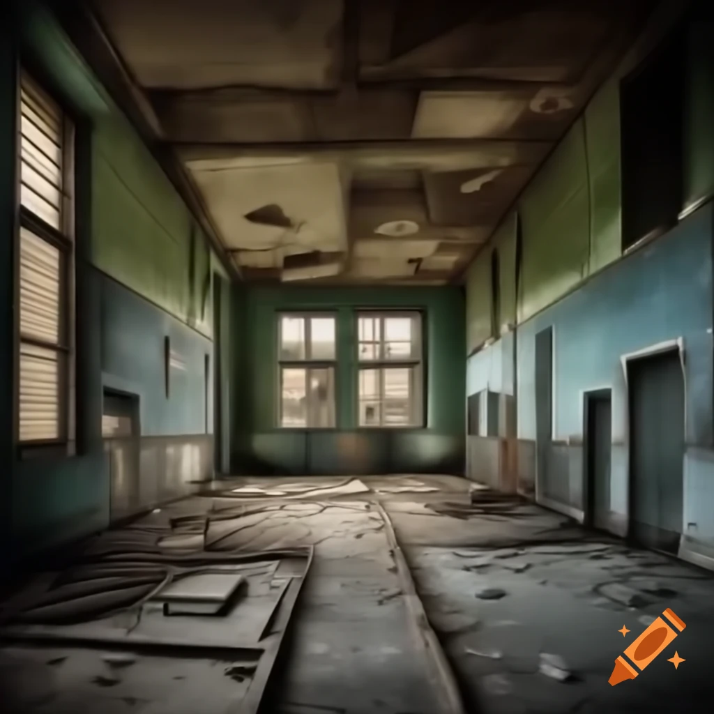 Abandoned rehabilitation center with decaying structures