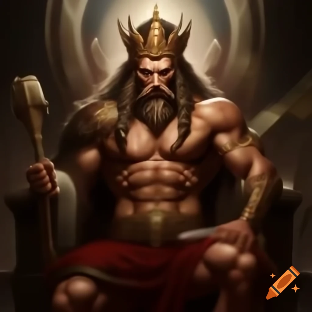 Mara the demon king in ornate clothing and crown, symbolizing power and temptation