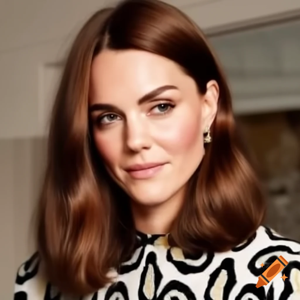 Catherine Middleton showcasing a modern chic style with a straight bob hairstyle