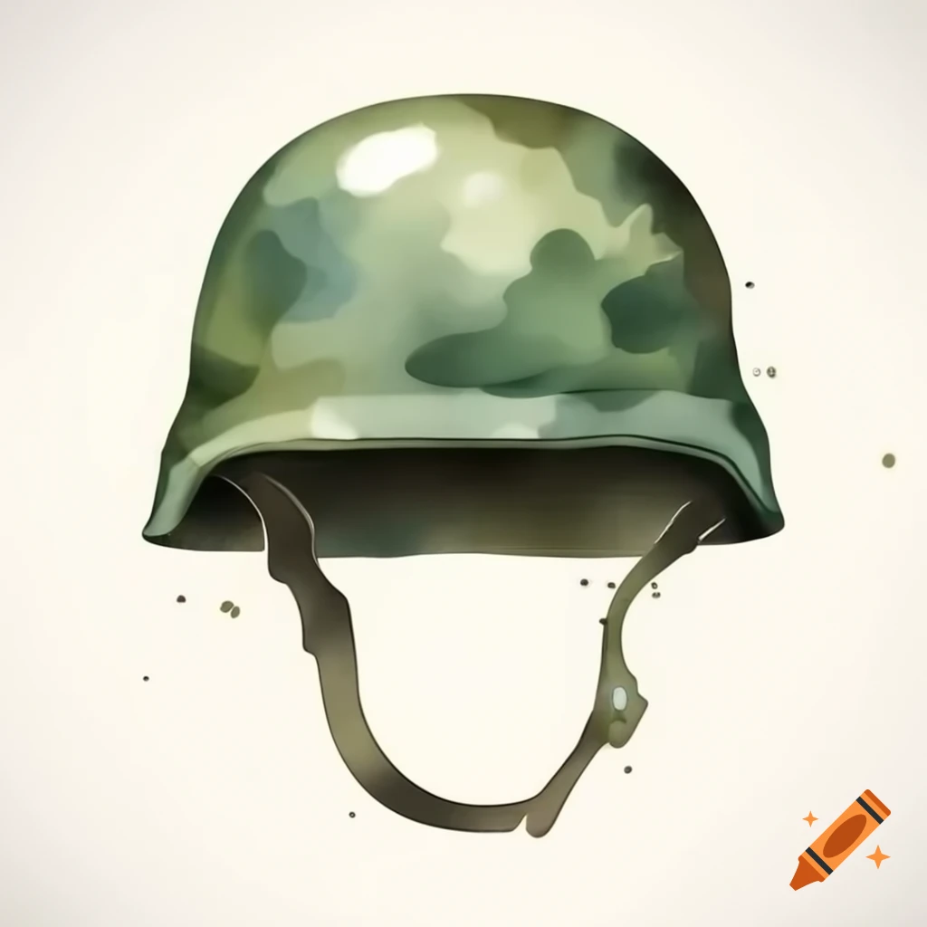 Vector design of an army helmet