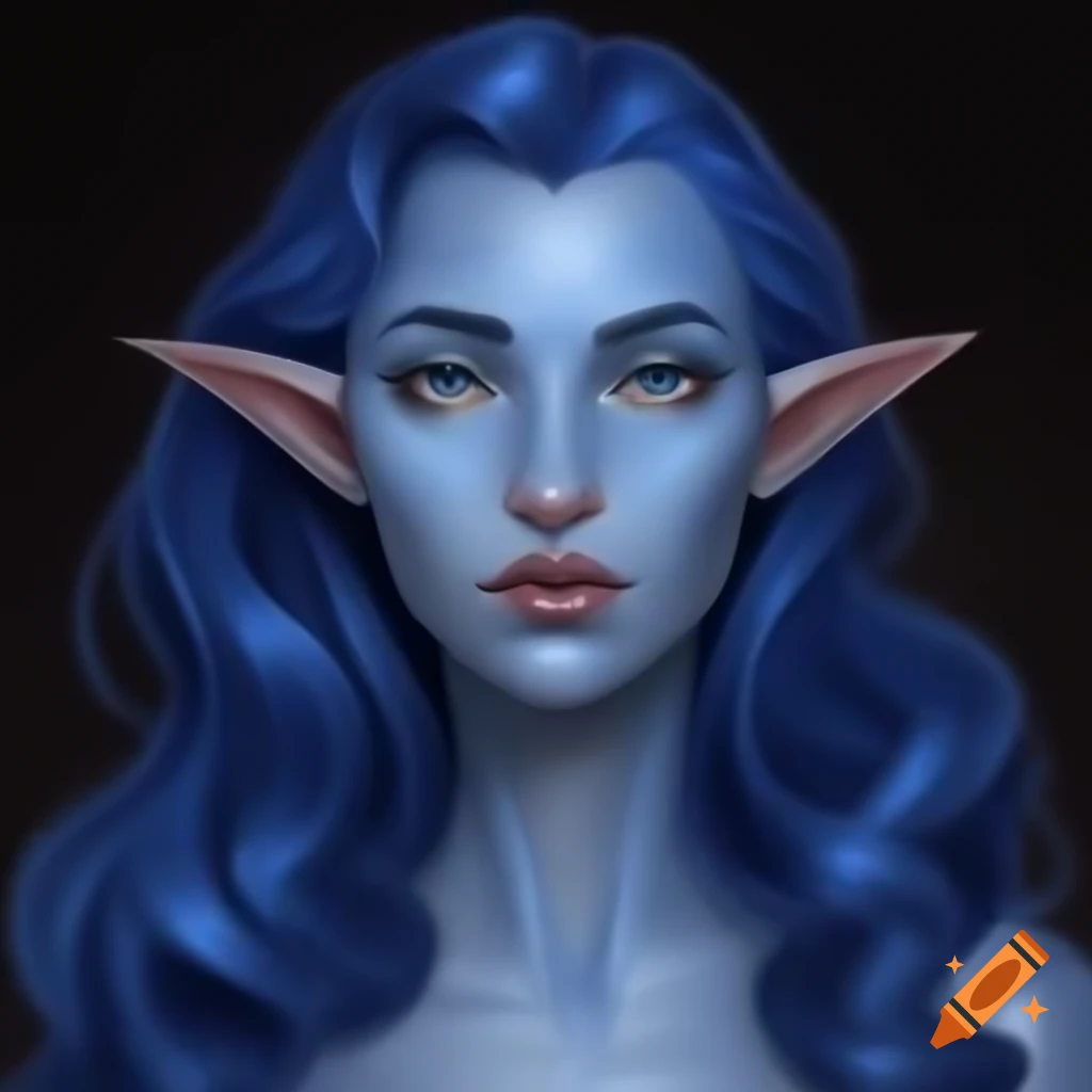 Image of an ice queen character on craiyon