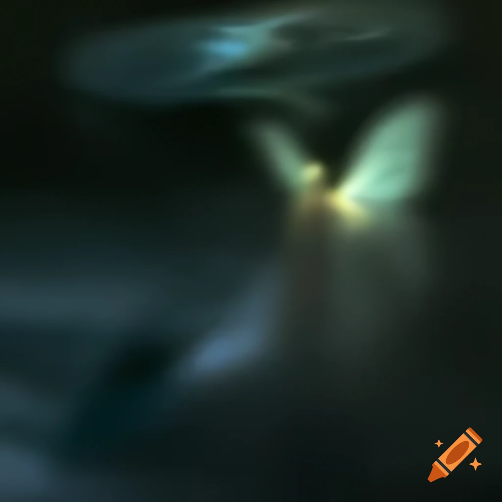 Analogue horror VHS footage of woman with moth wings apparition
