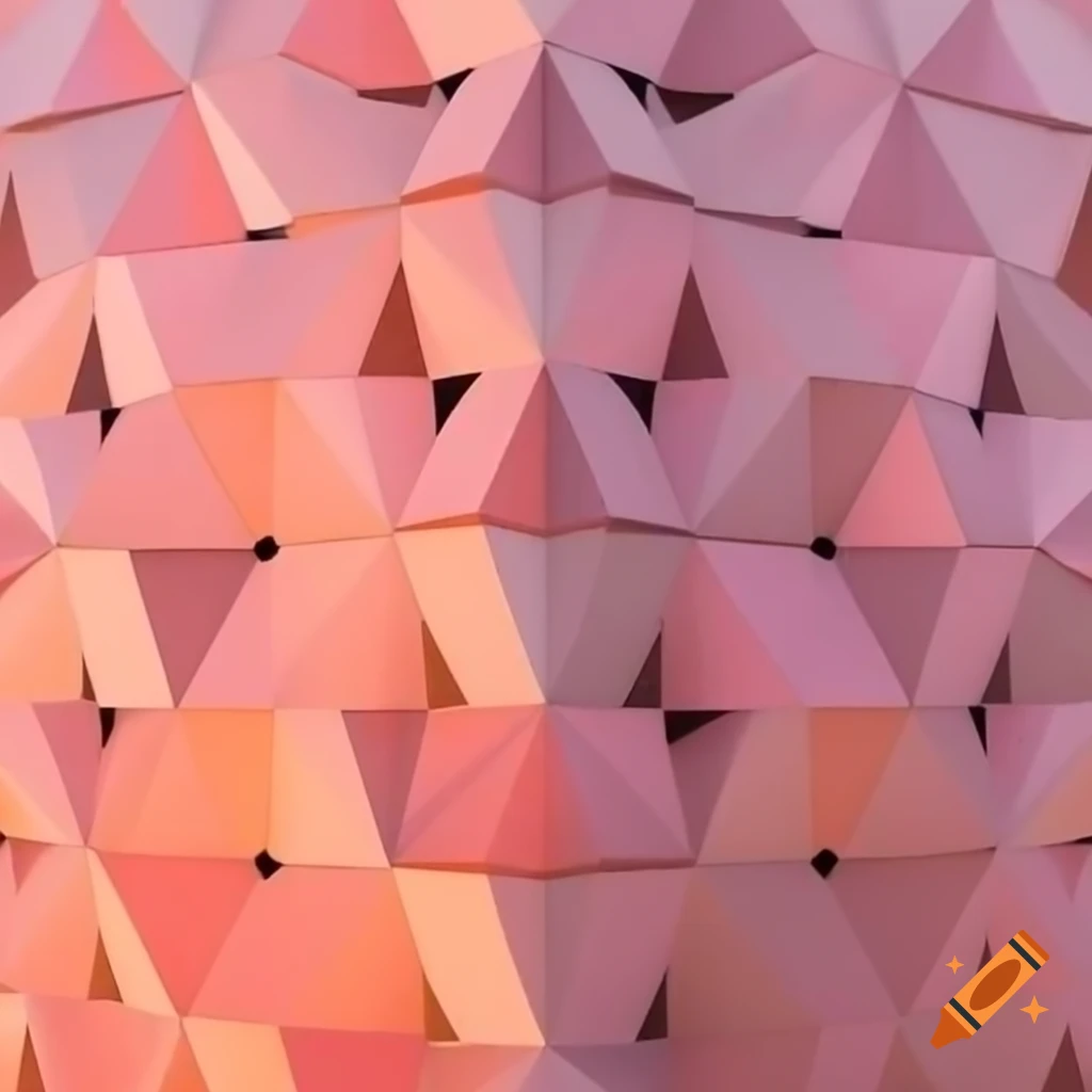 Geometric scales detail at sunrise with pink hues
