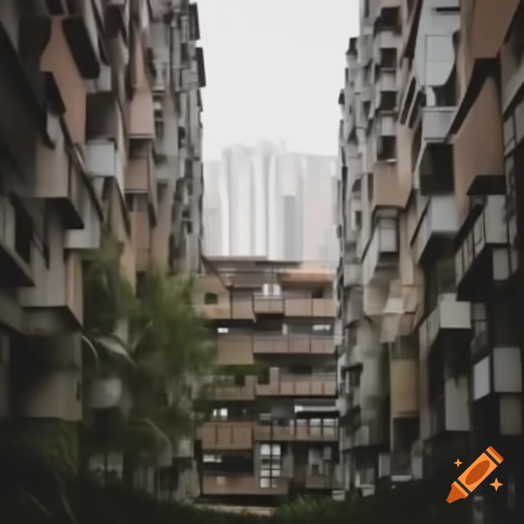Natural and urban landscape combined in horizontal view