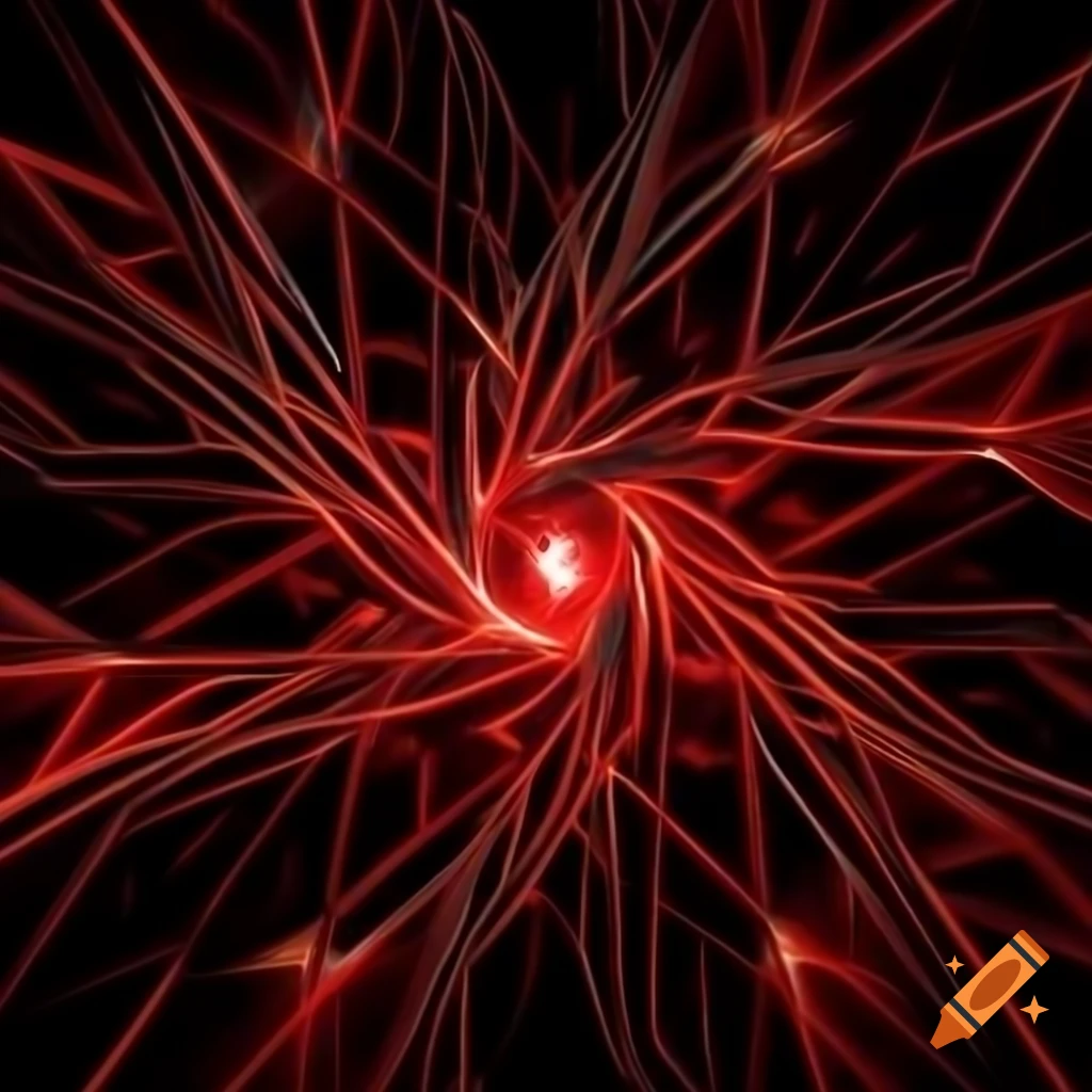 Magical realm theme with red and black parallel lines