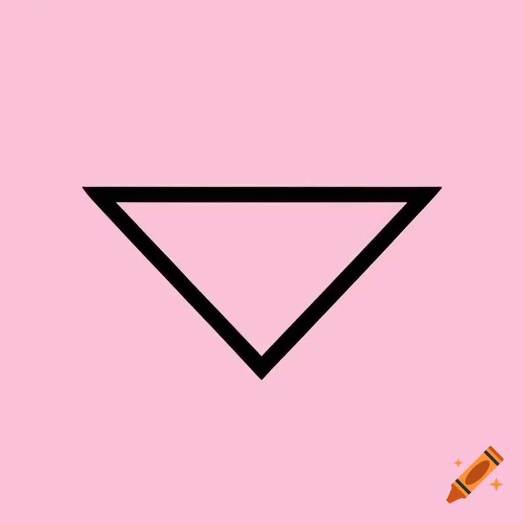 Pink rectangle with black equilateral triangle pointing down