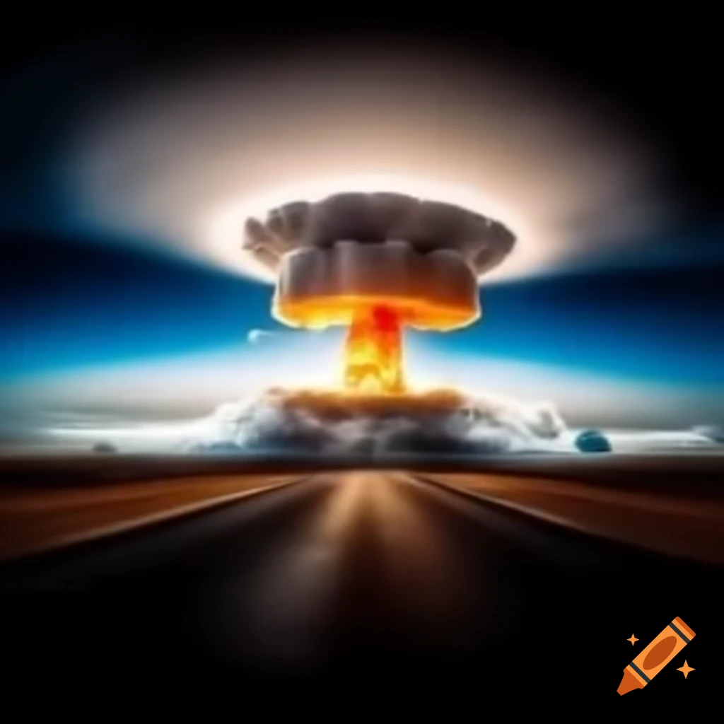 CCTV footage of street moments after nuclear explosion
