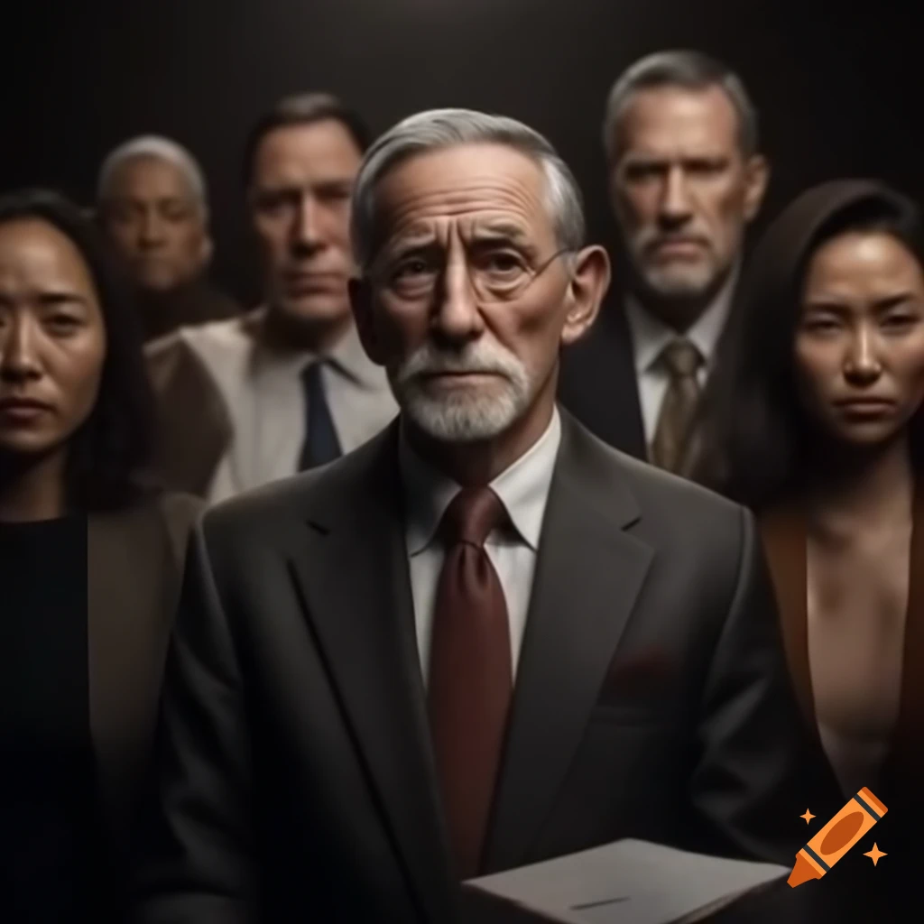 Realistic depiction of a company with employees