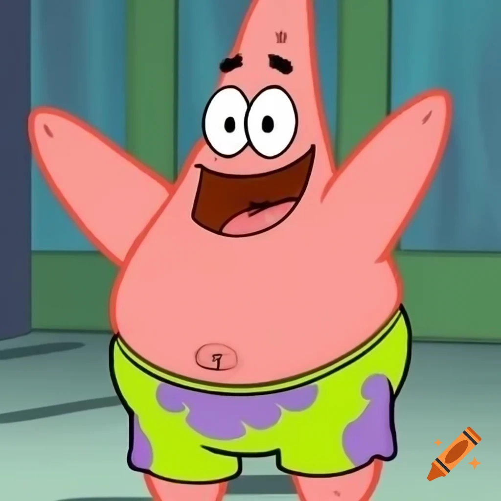A hyper realistic portrait of patrick star from spongebob on craiyon