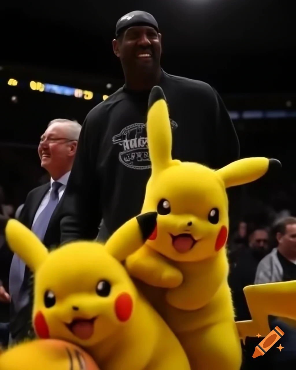 Pikachu as a basketball coach
