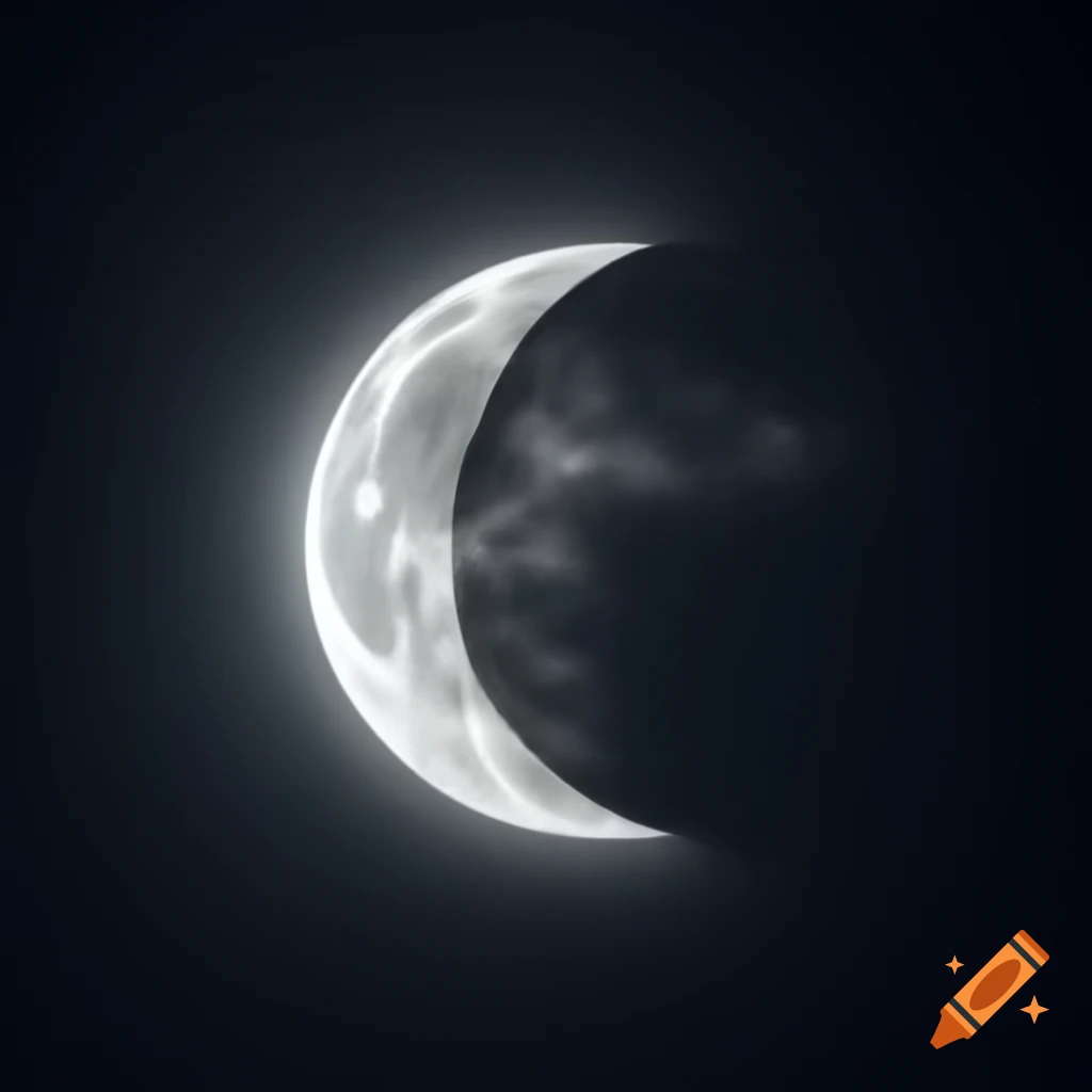 Eerie and dangerous-looking moon in the night sky