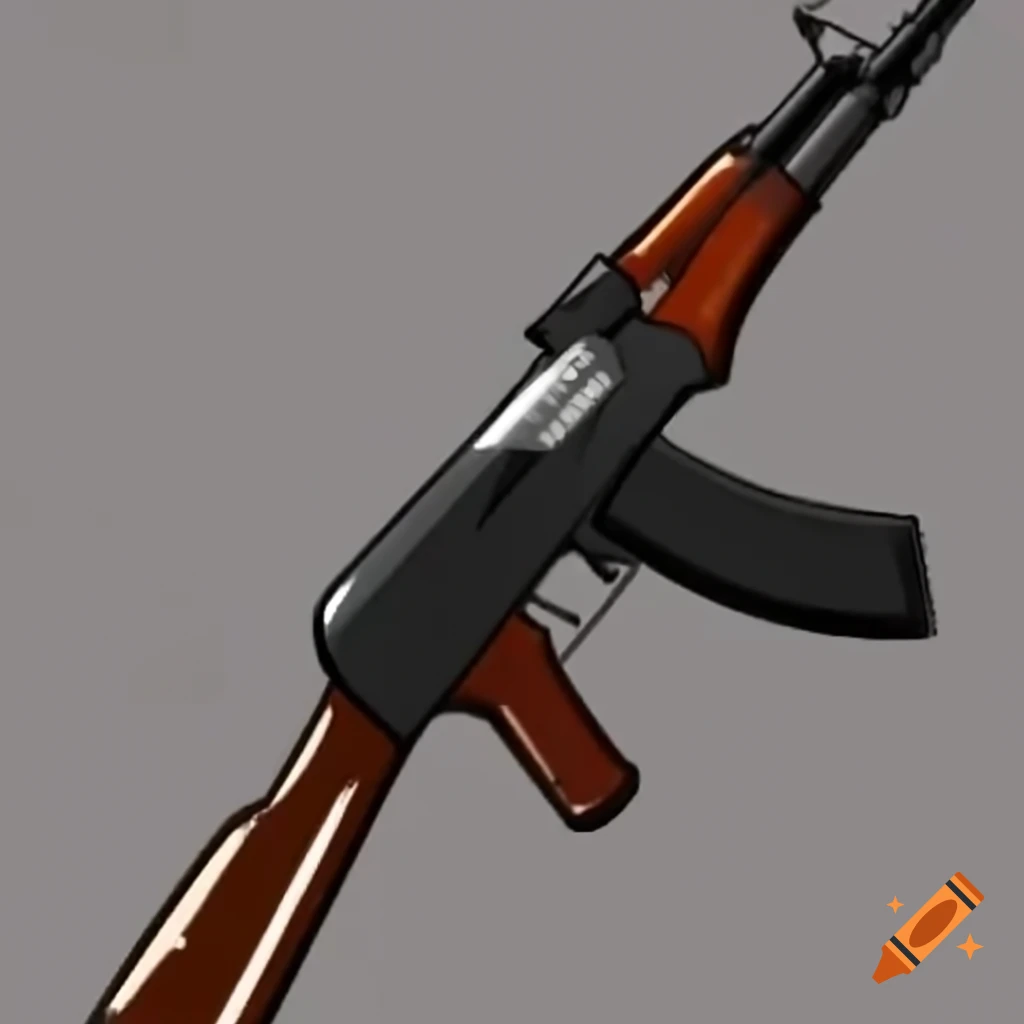 AK-47 gun illustration for profile picture