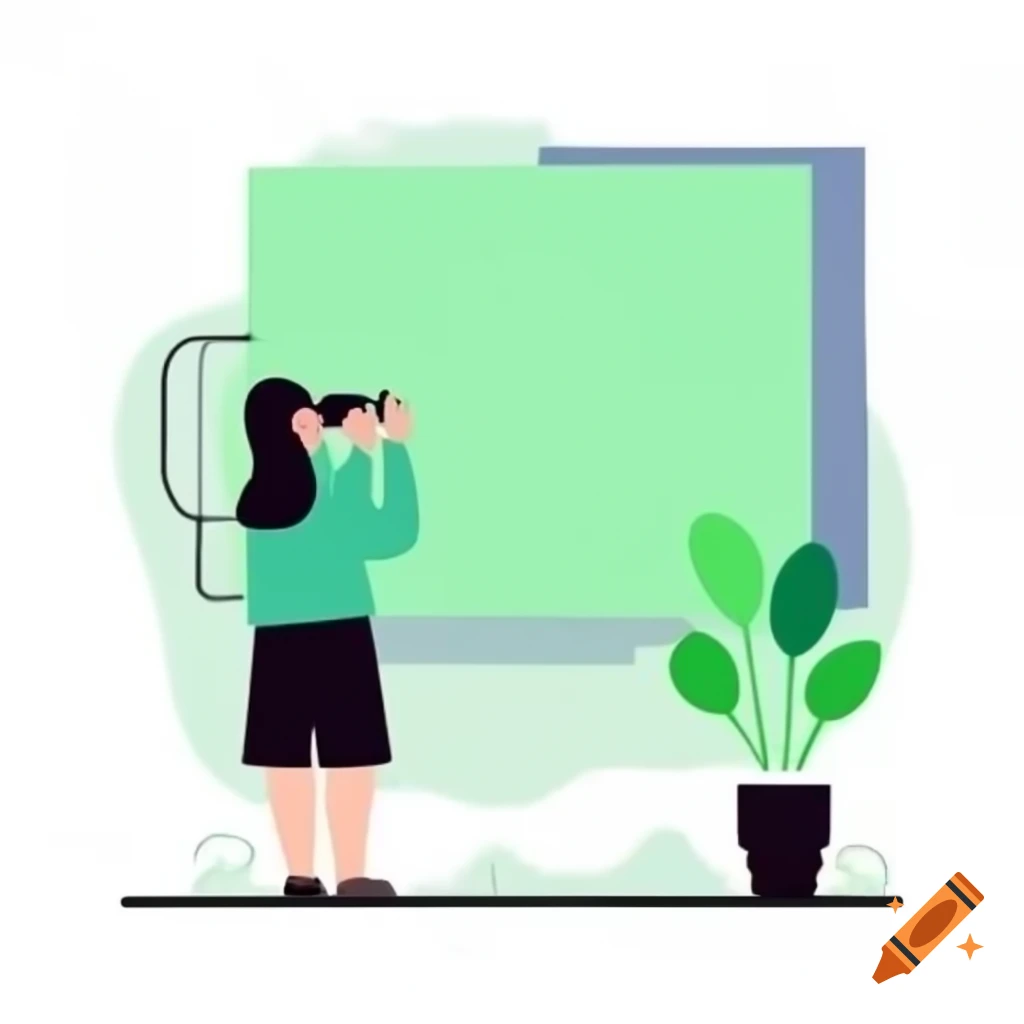 Mood board for photography planning with green palette