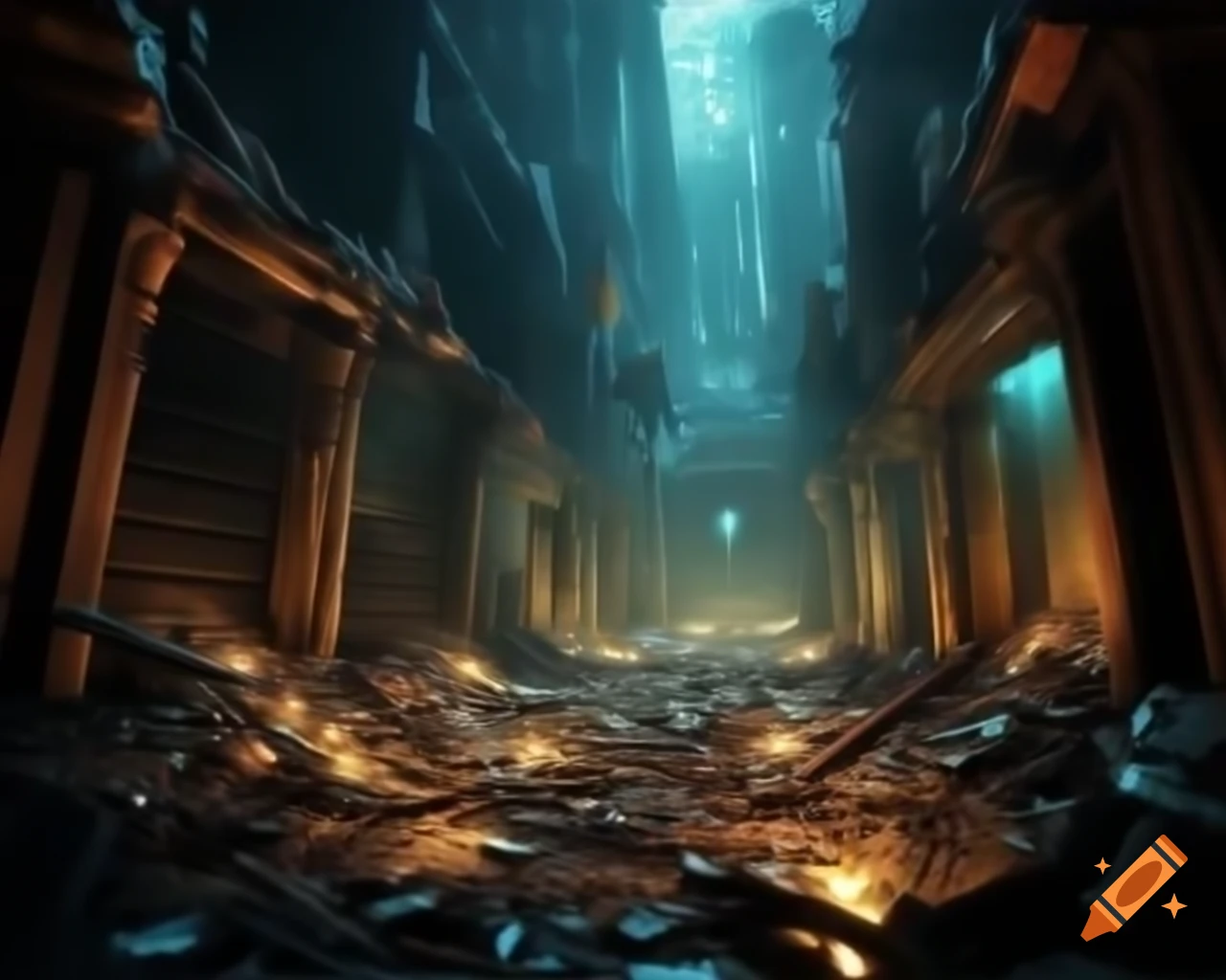 Ultra-realistic depiction of humanity rebuilding after a cataclysmic event