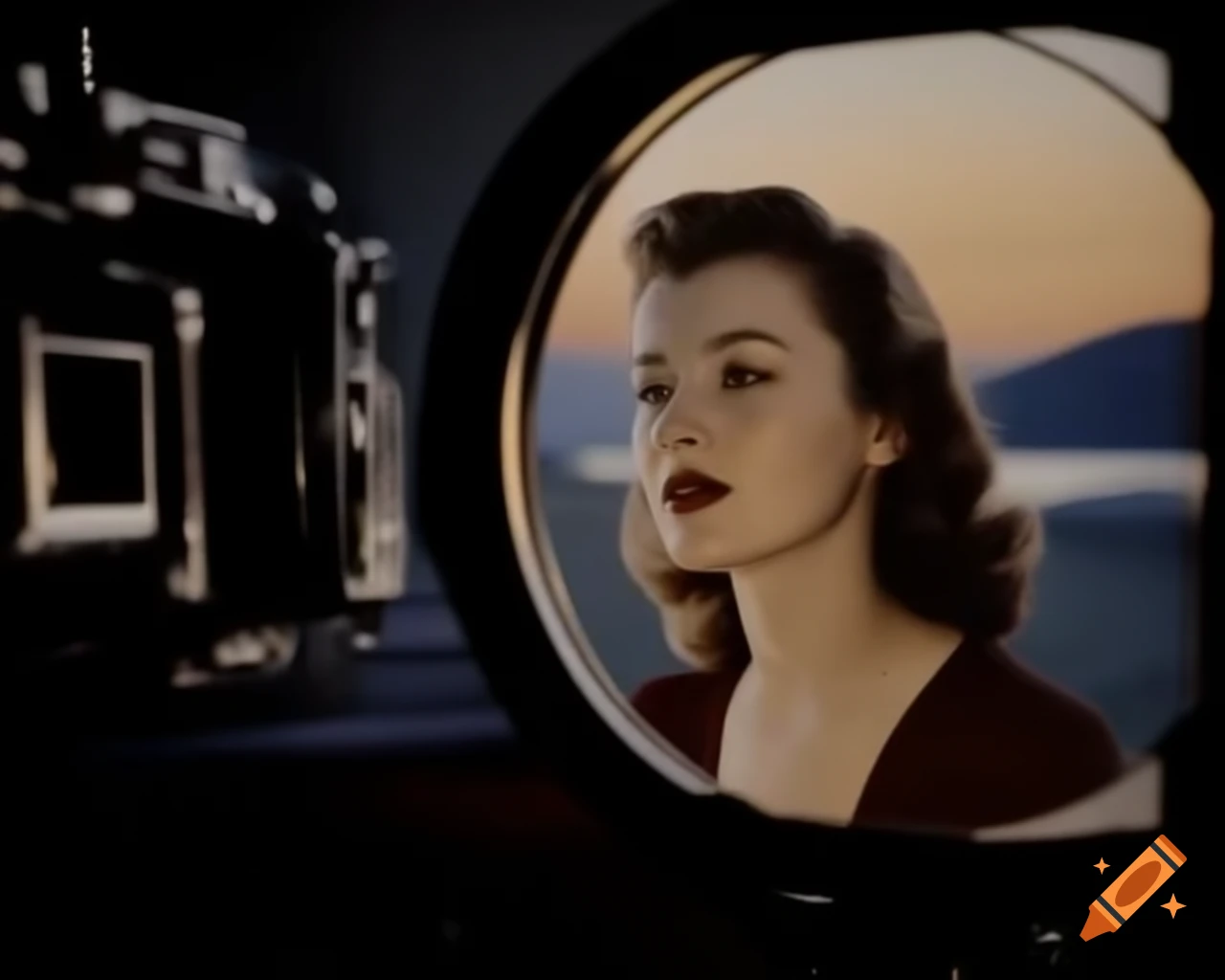 Vintage portrait of a beautiful young woman
