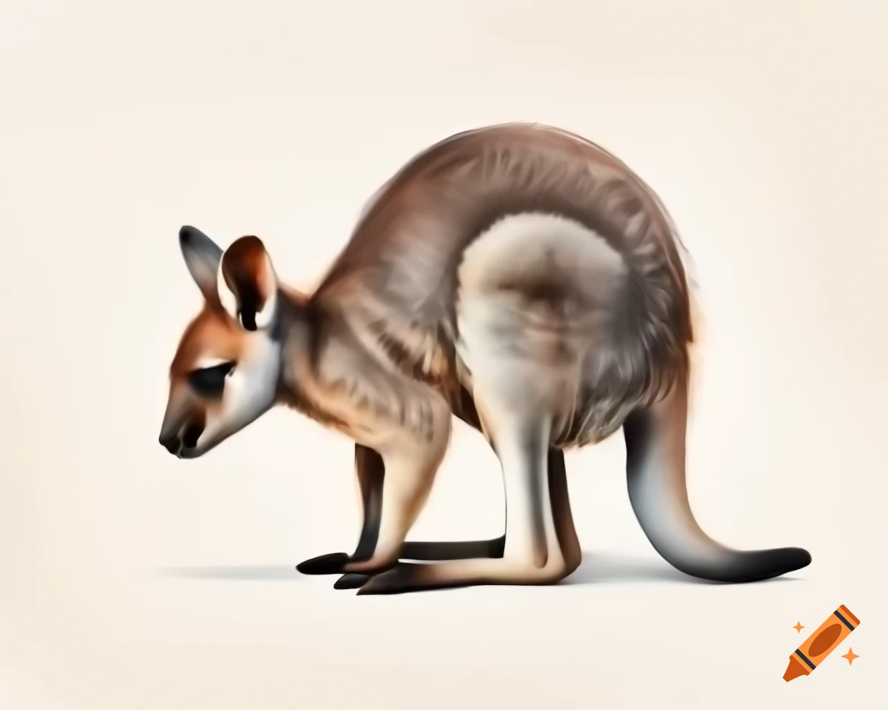 Baby rock wallaby in watercolor shades by Albert Namatjira
