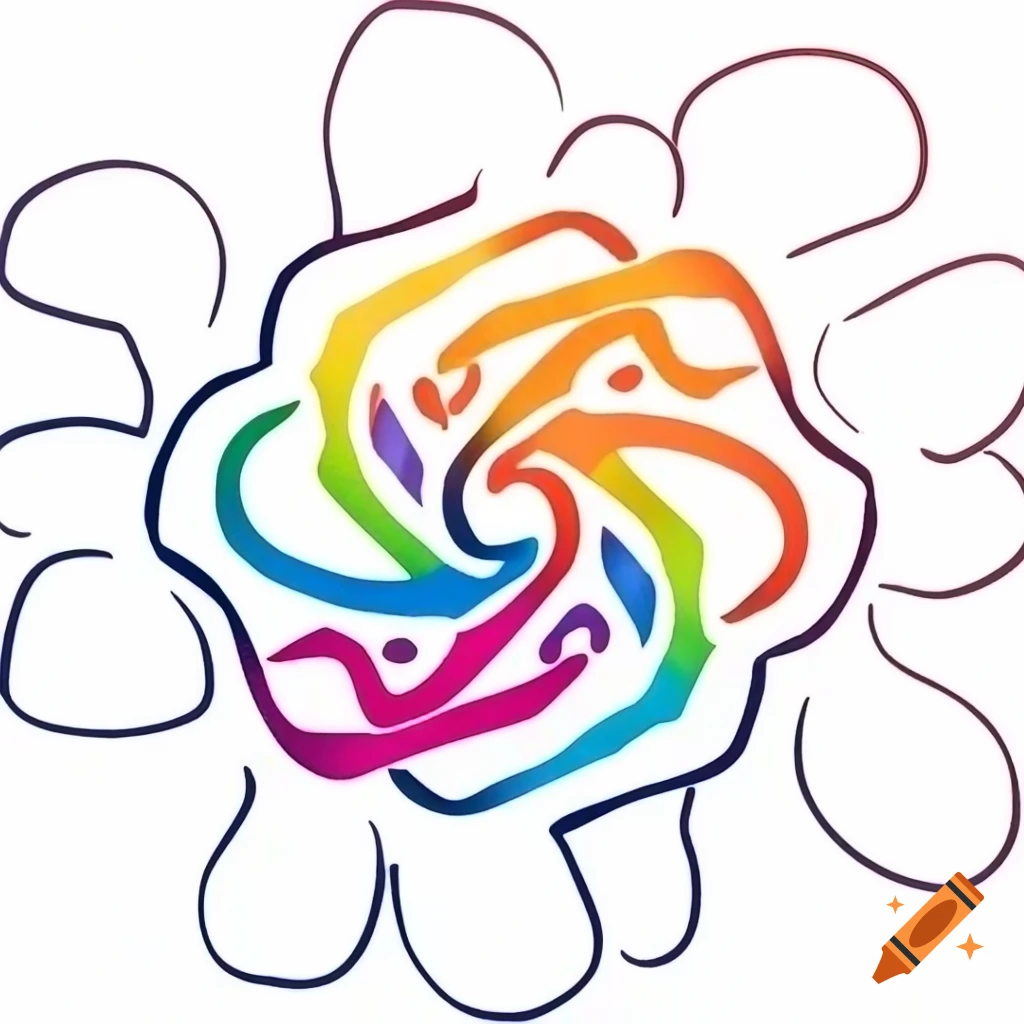 Serious corporate logo featuring brain, Möbius, snowflake, and rainbow design