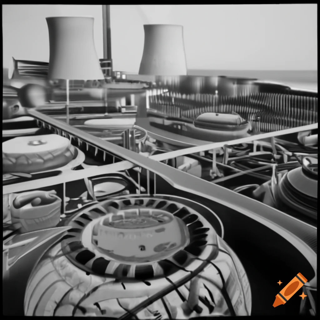 Historical scene of Huntington Beach with references to electrical innovations