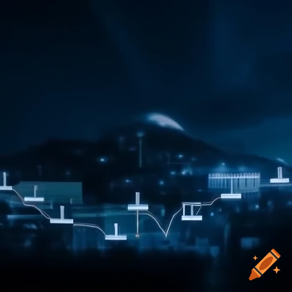 Transition scene with various visual elements