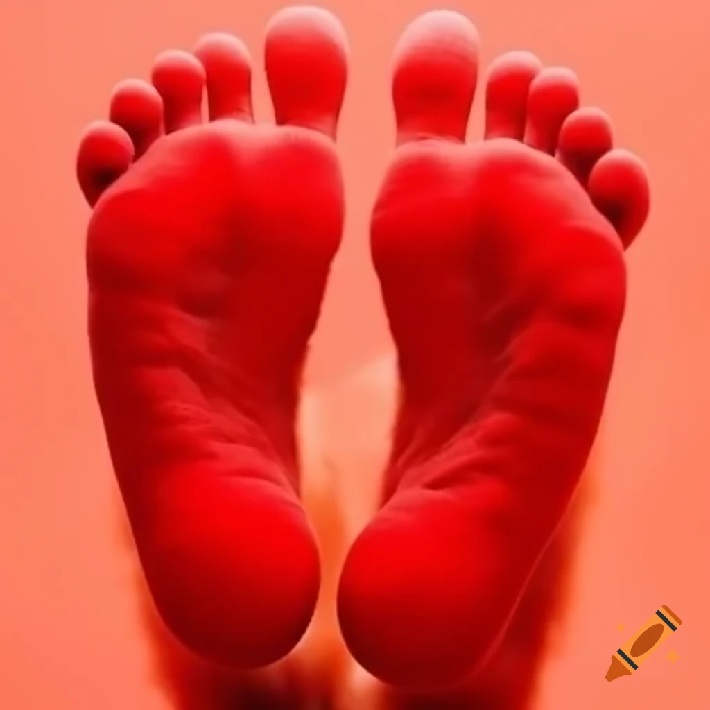 Close-up of Clifford the big red dog's feet