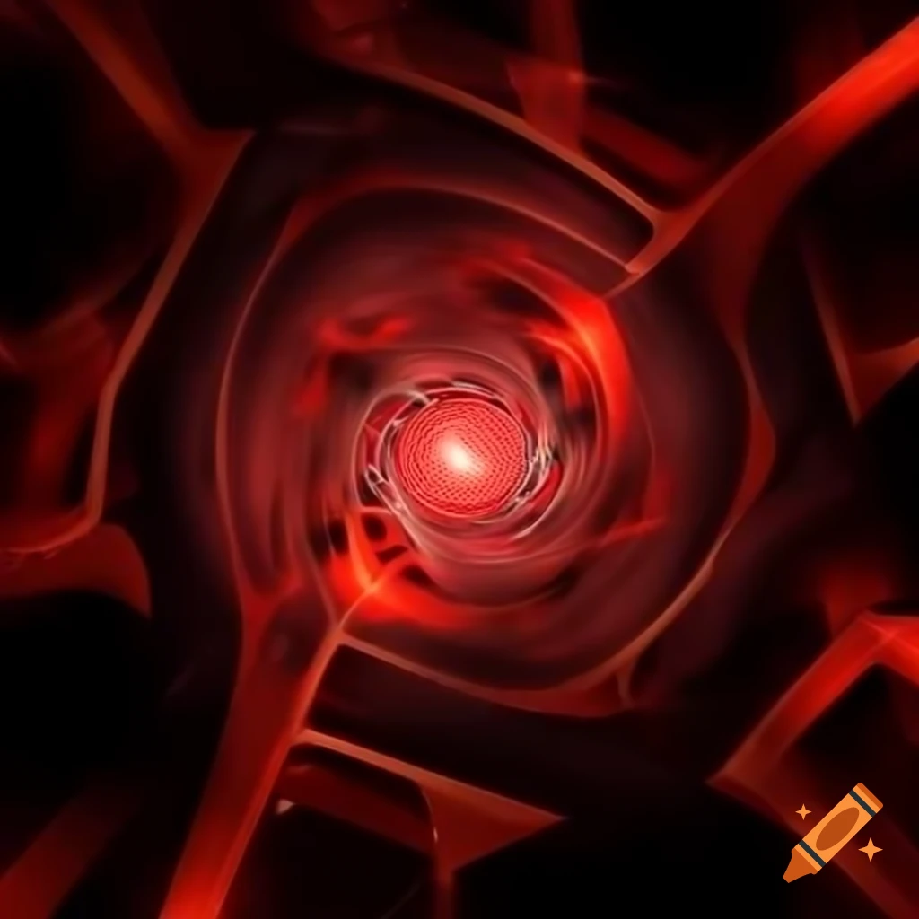 Fictional magical realm with red and black theme