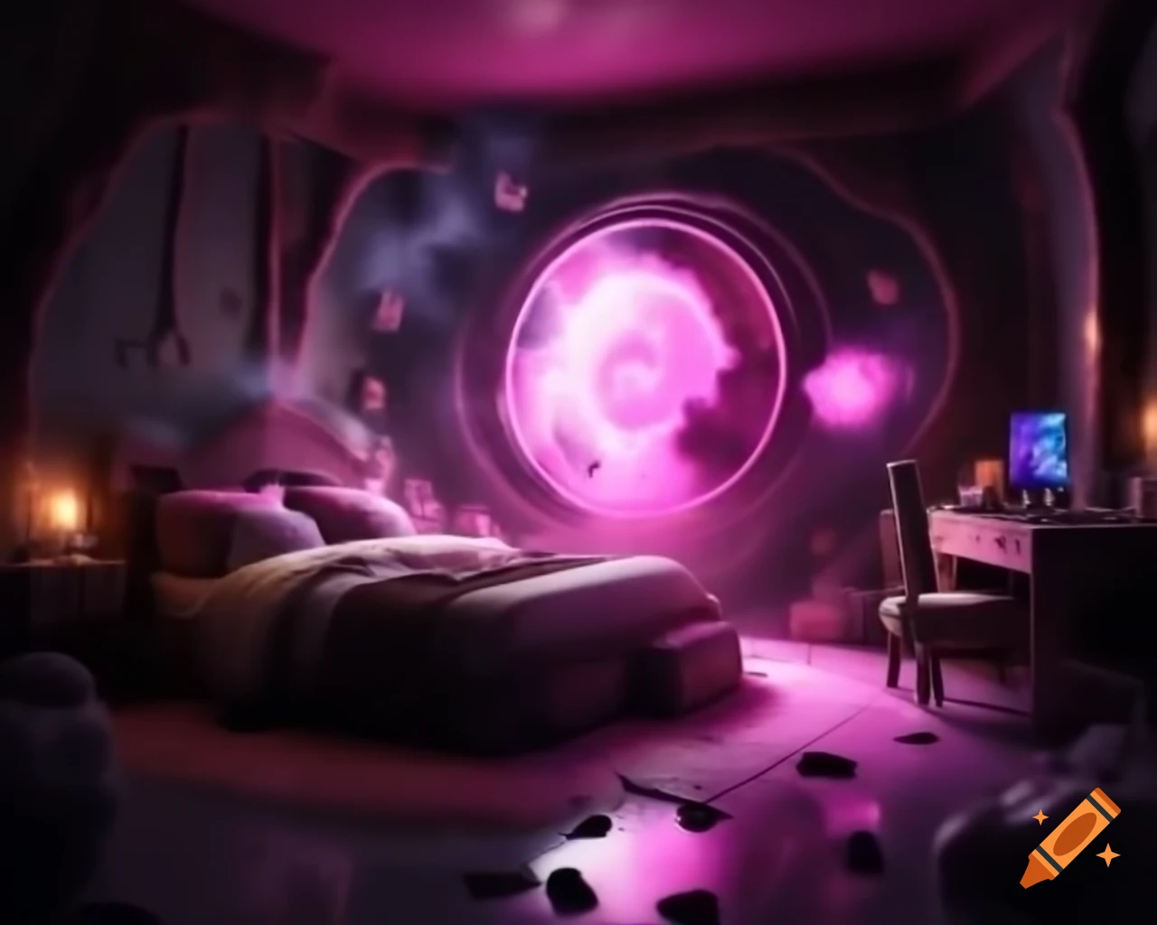 Bedroom With A Crackling Pink Portal And Mystical Smoke On Craiyon how-to-fix-sound-stuttering-crackling-audio-on-windows-pc-permanent
