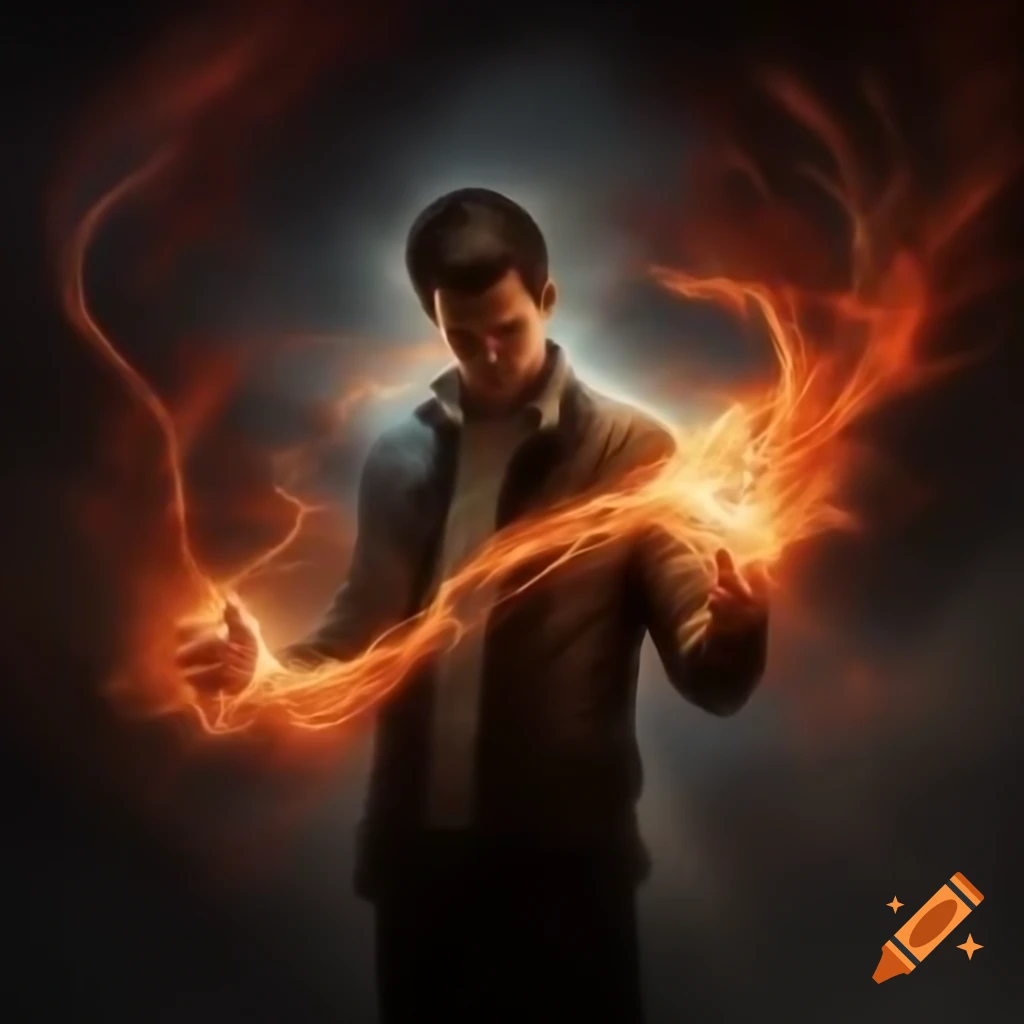 Man exhibiting superpower abilities