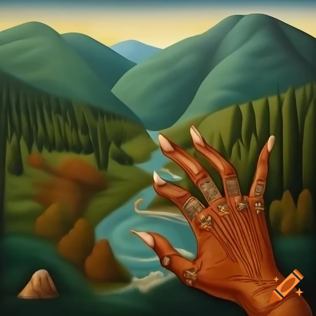 Hand-painted canvas showcasing vibrant Appalachian landscape celebrating Afrolachian identity