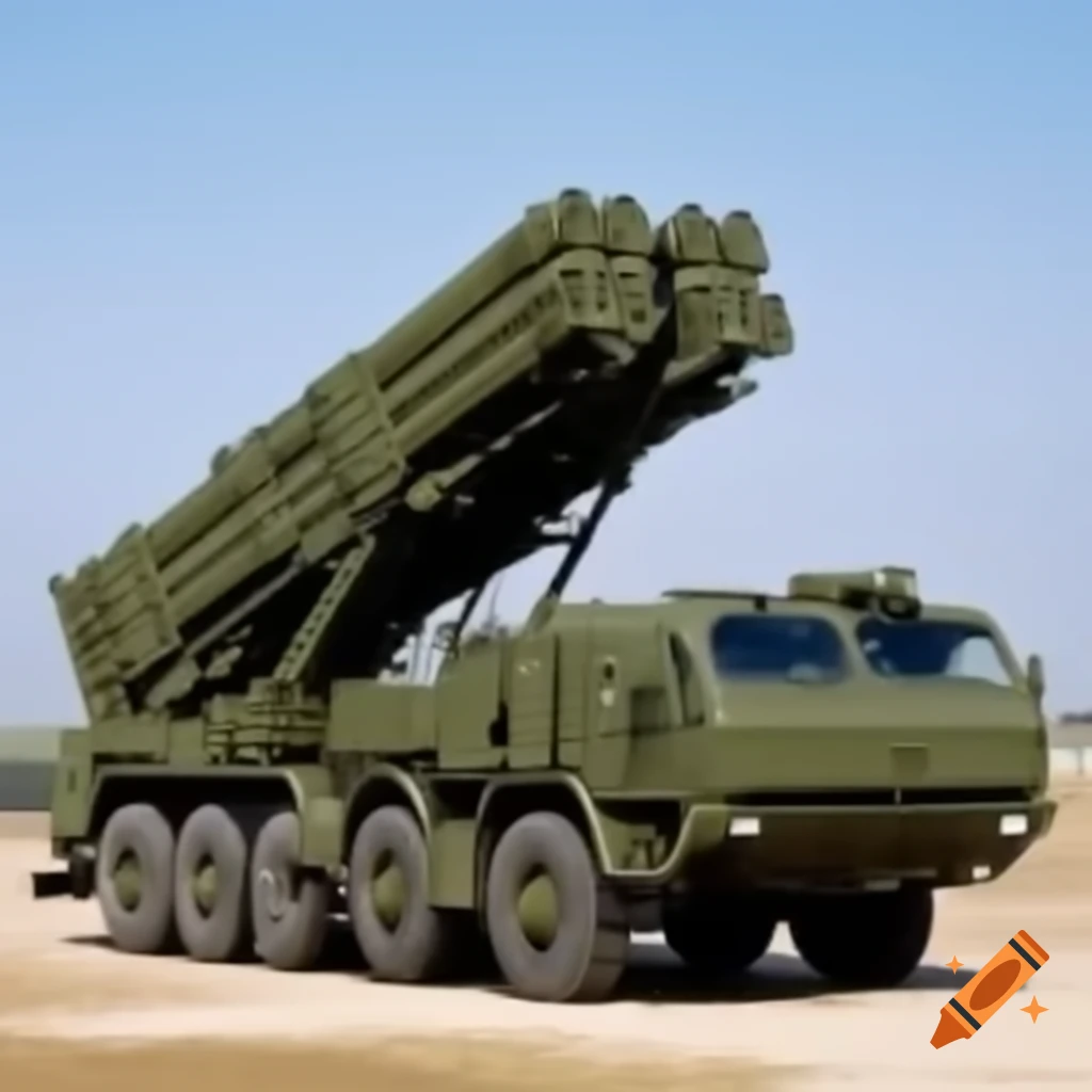 Mobile missile launcher on display