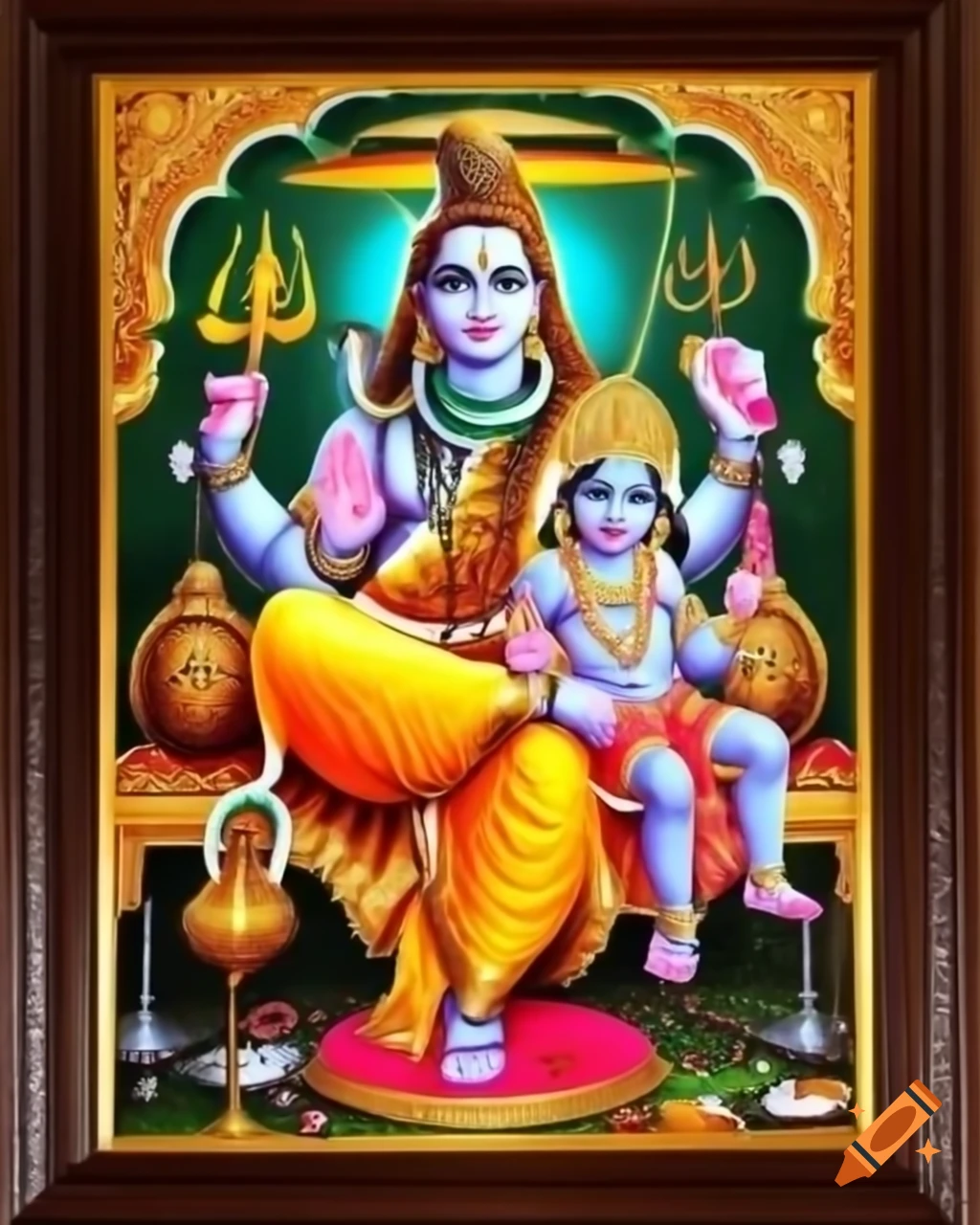 lord-shiva-and-lord-krishna-bestowing-blessings-with-indian-currency-on