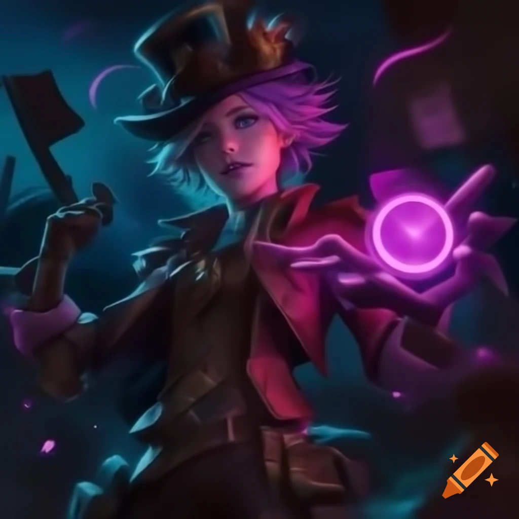 Young steampunker dozing against ancient aircar with neon dusk lights