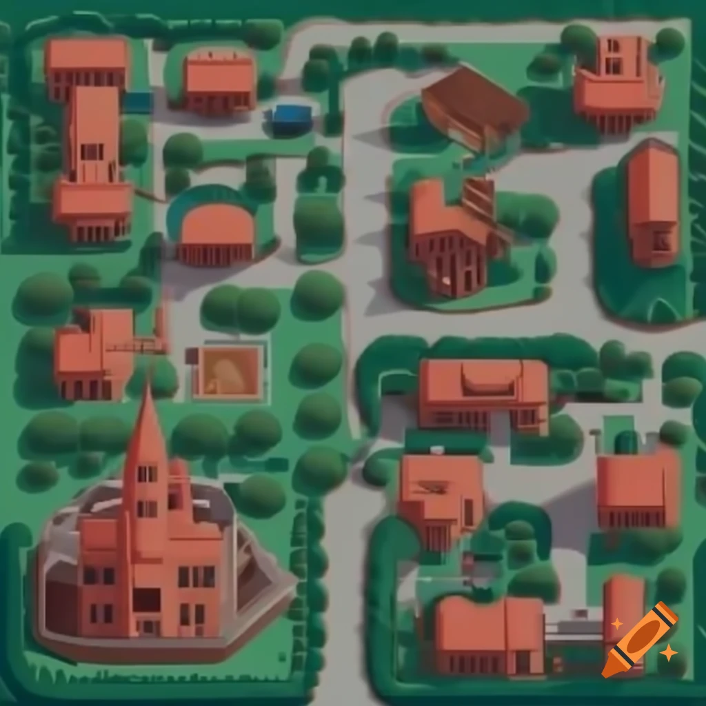 Vividly detailed fantasy town architecture