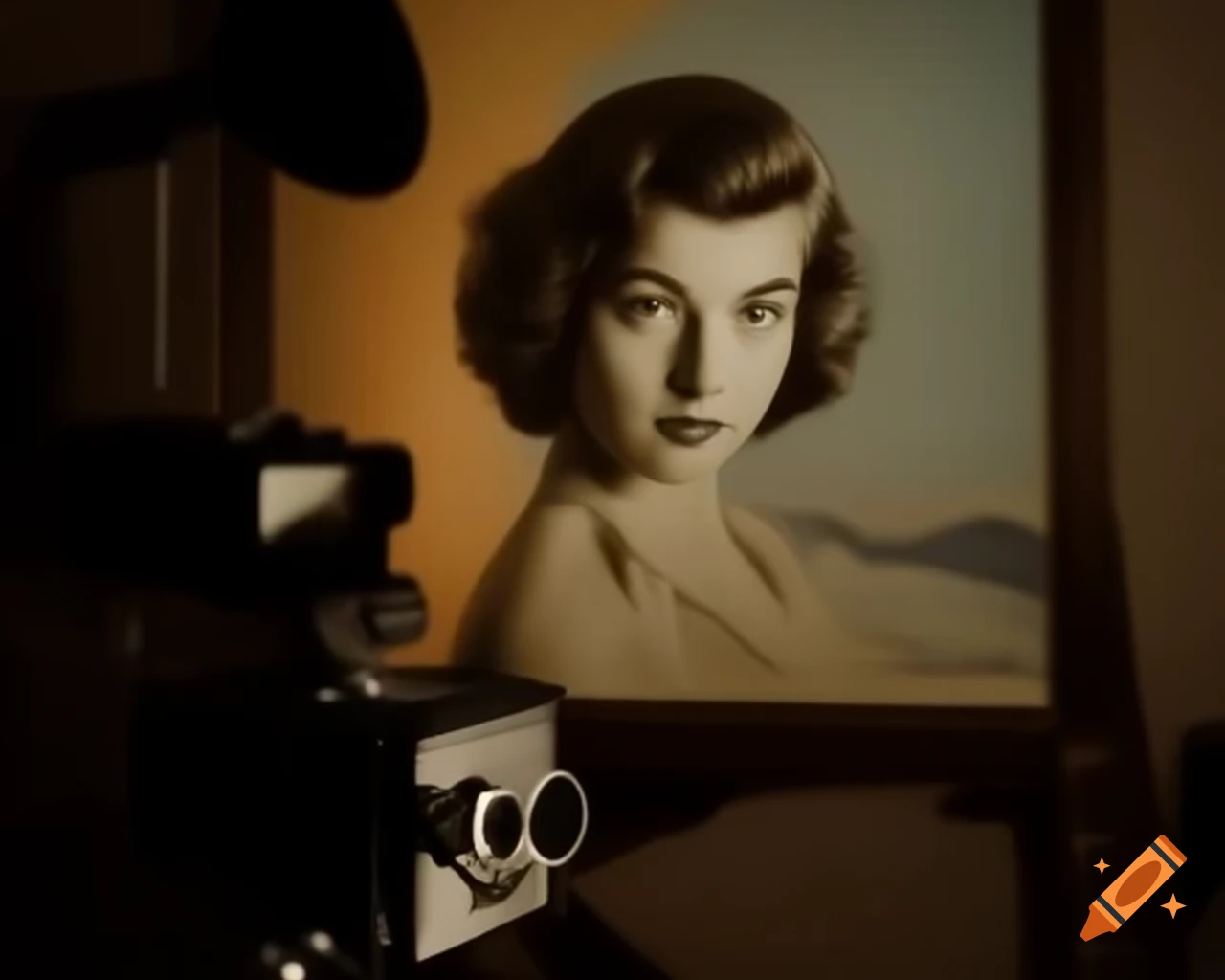 Vintage portrait of a beautiful young woman