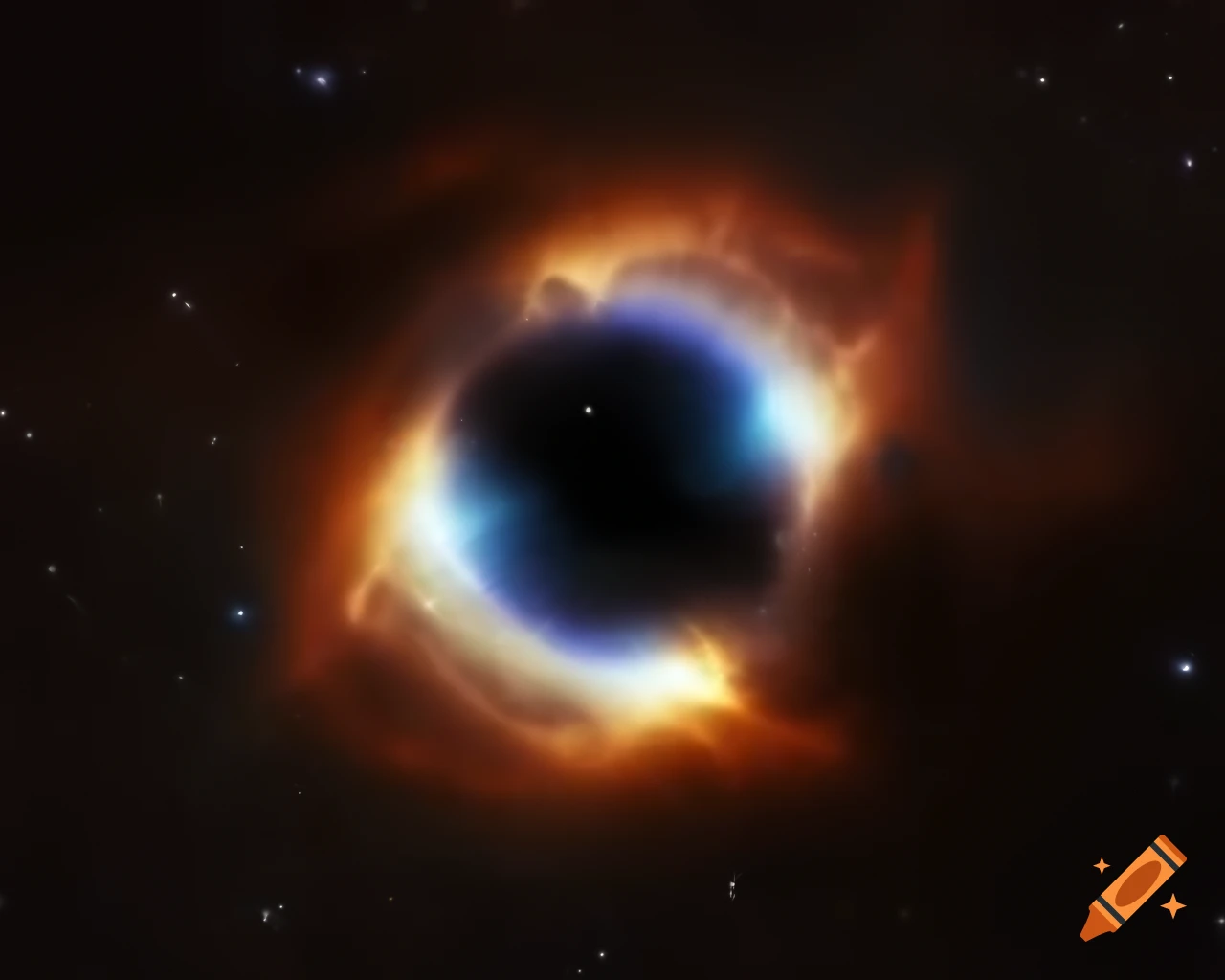 Realistic black hole in star-filled space using advanced rendering techniques