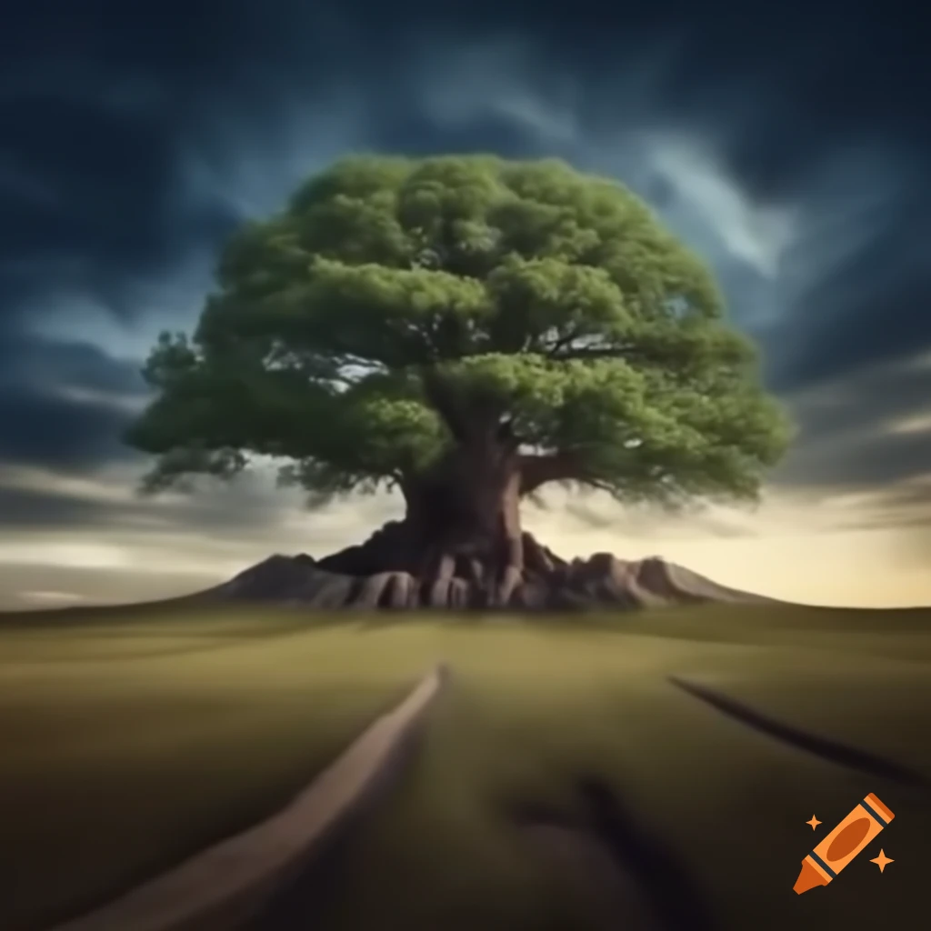 Ancient oak tree symbolizing wisdom and stories